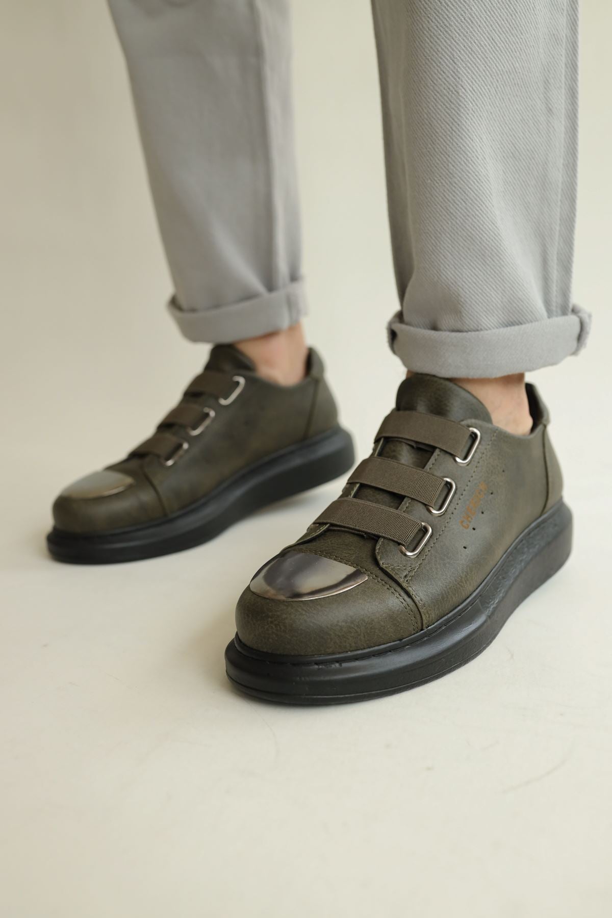 Latakia Premium Lastikli Erkek Günlük Sneaker Haki