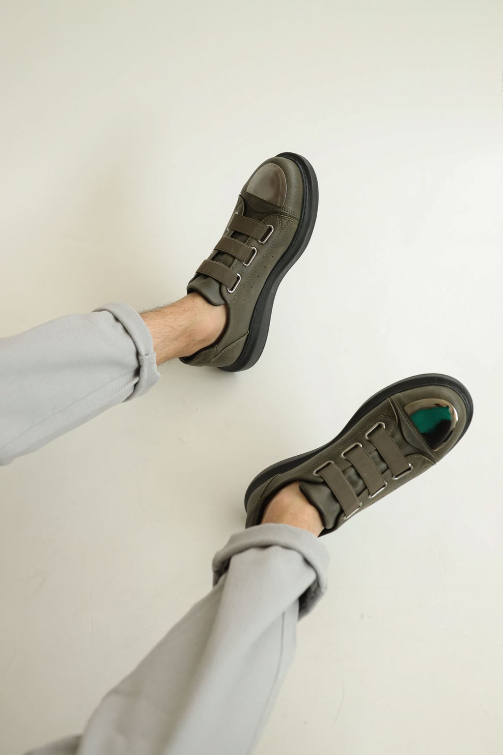 Latakia Premium Lastikli Erkek Günlük Sneaker Haki