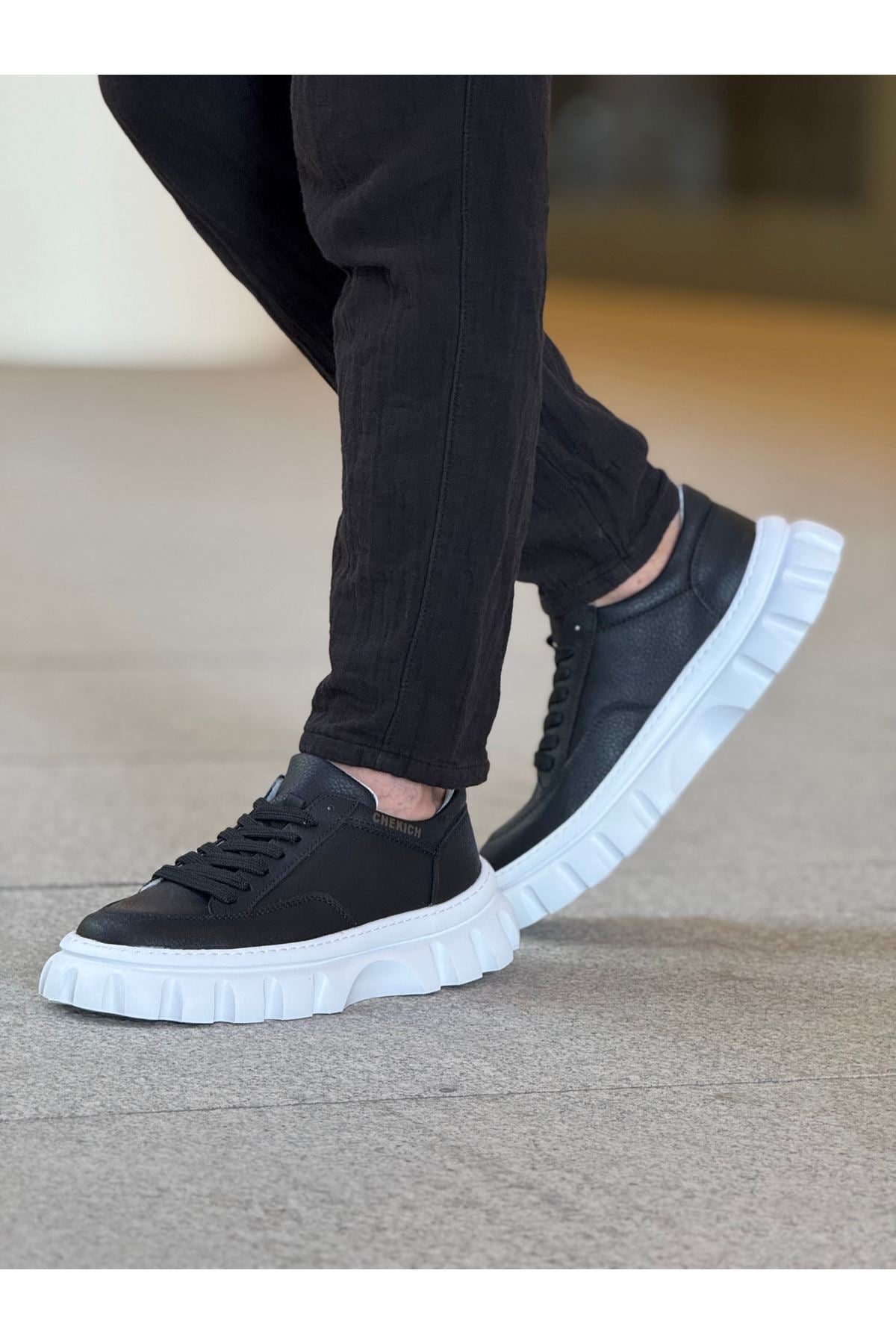 Cortex Premium Traktör Taban Erkek Sneaker Siyah Beyaz