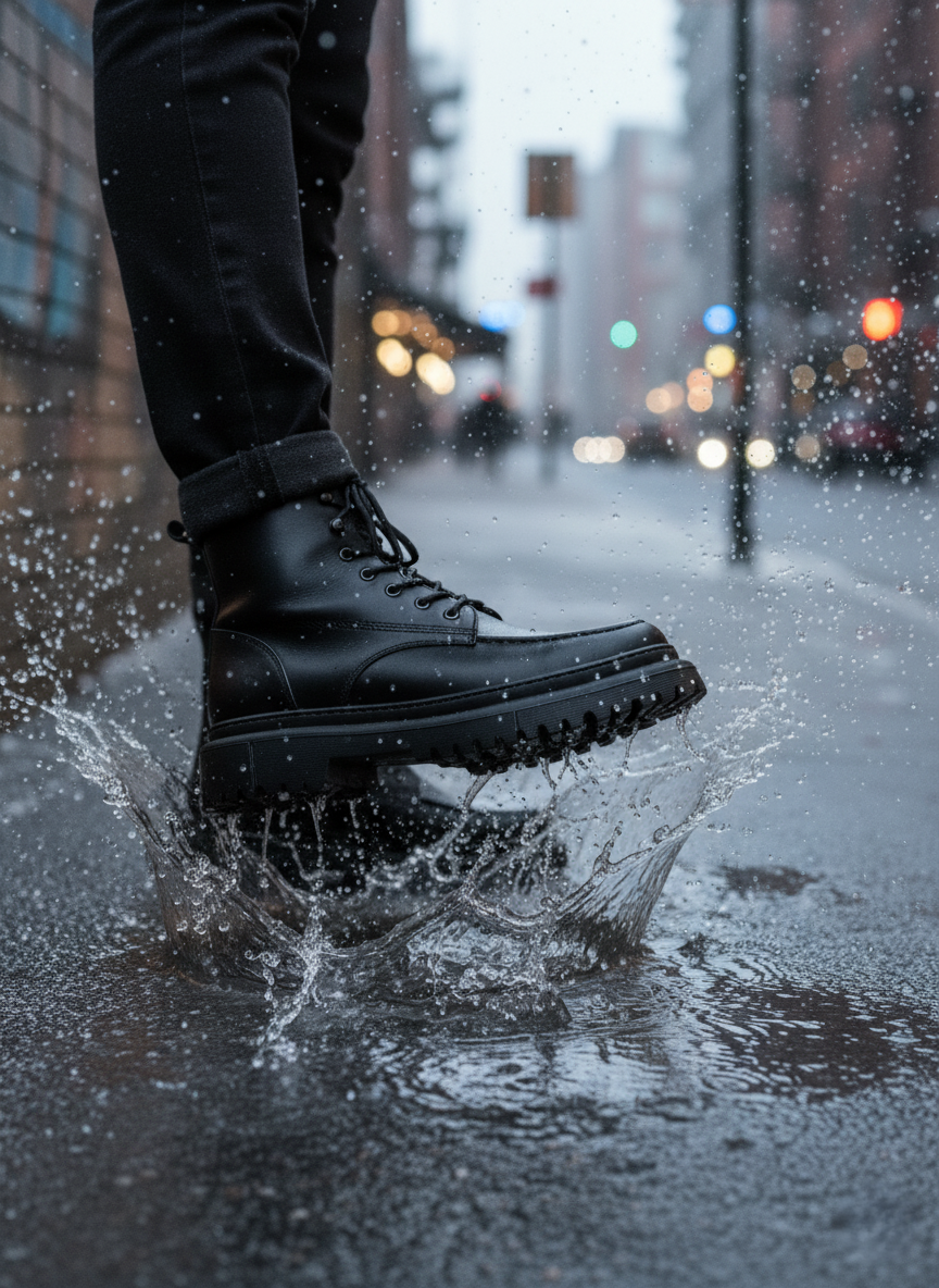 ZRC2529 Premium Bağcıklı Su Geçirmez Kışlık Erkek Bot Siyah