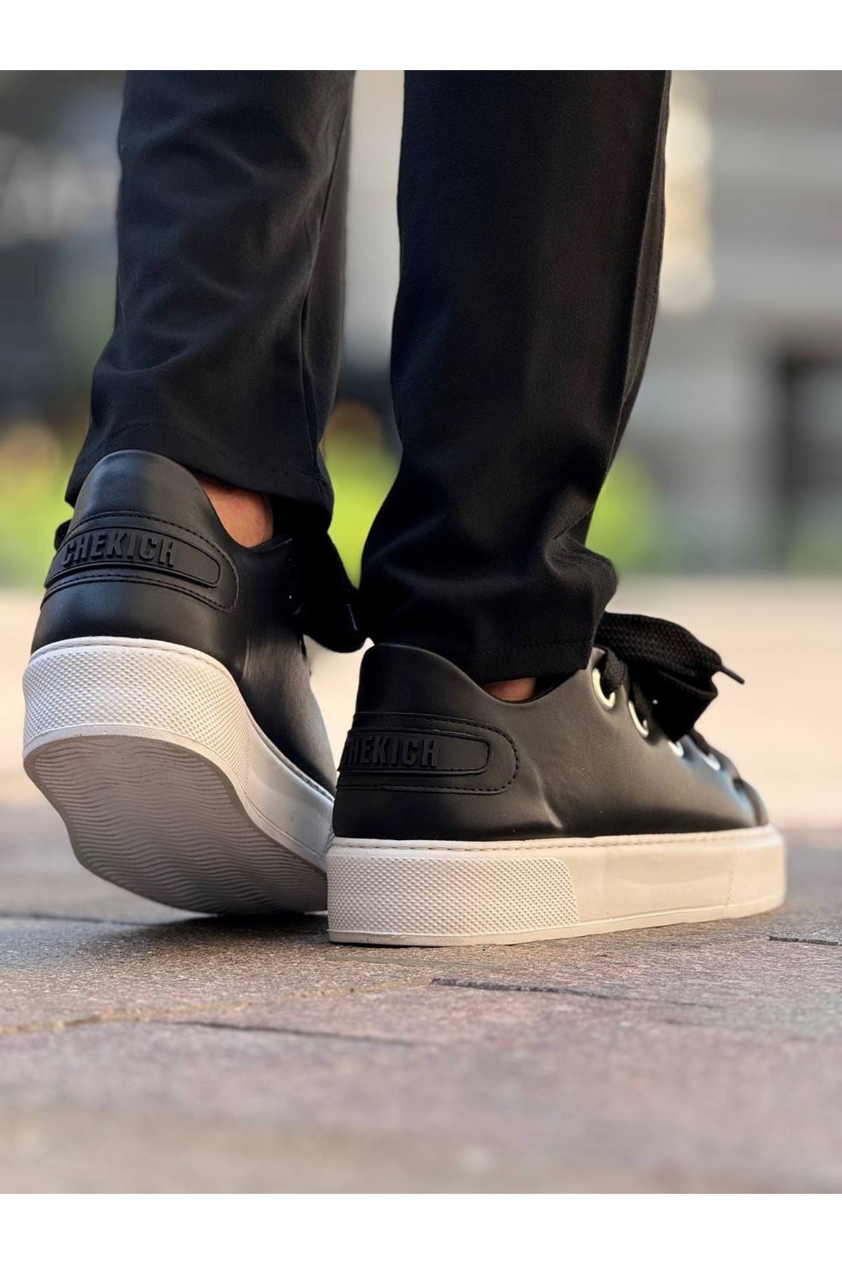 Anjelino Premium Erkek Günlük Sneaker Siyah Beyaz