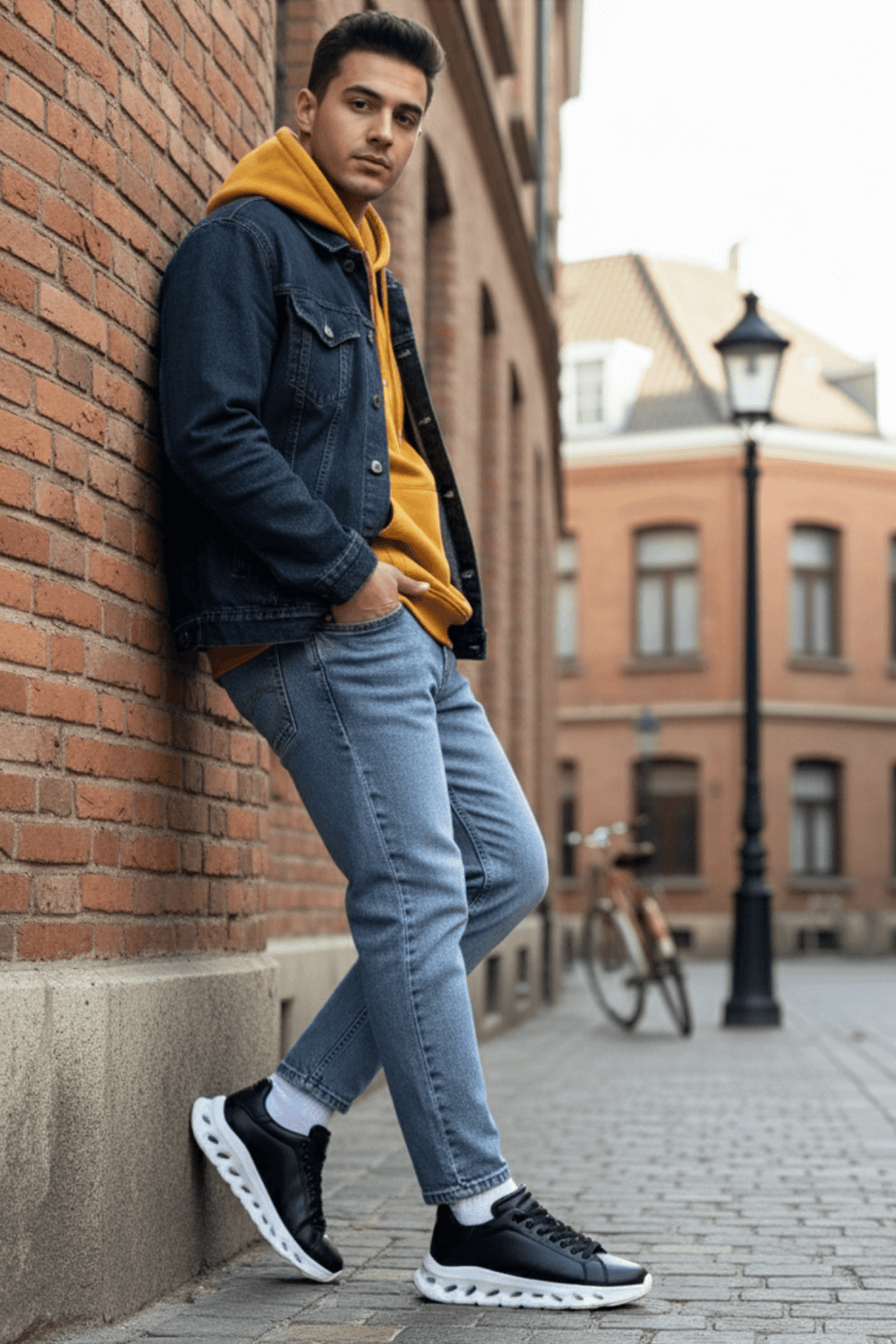 ZRC2533 Premium Özel Taban Erkek Siyah Sneaker