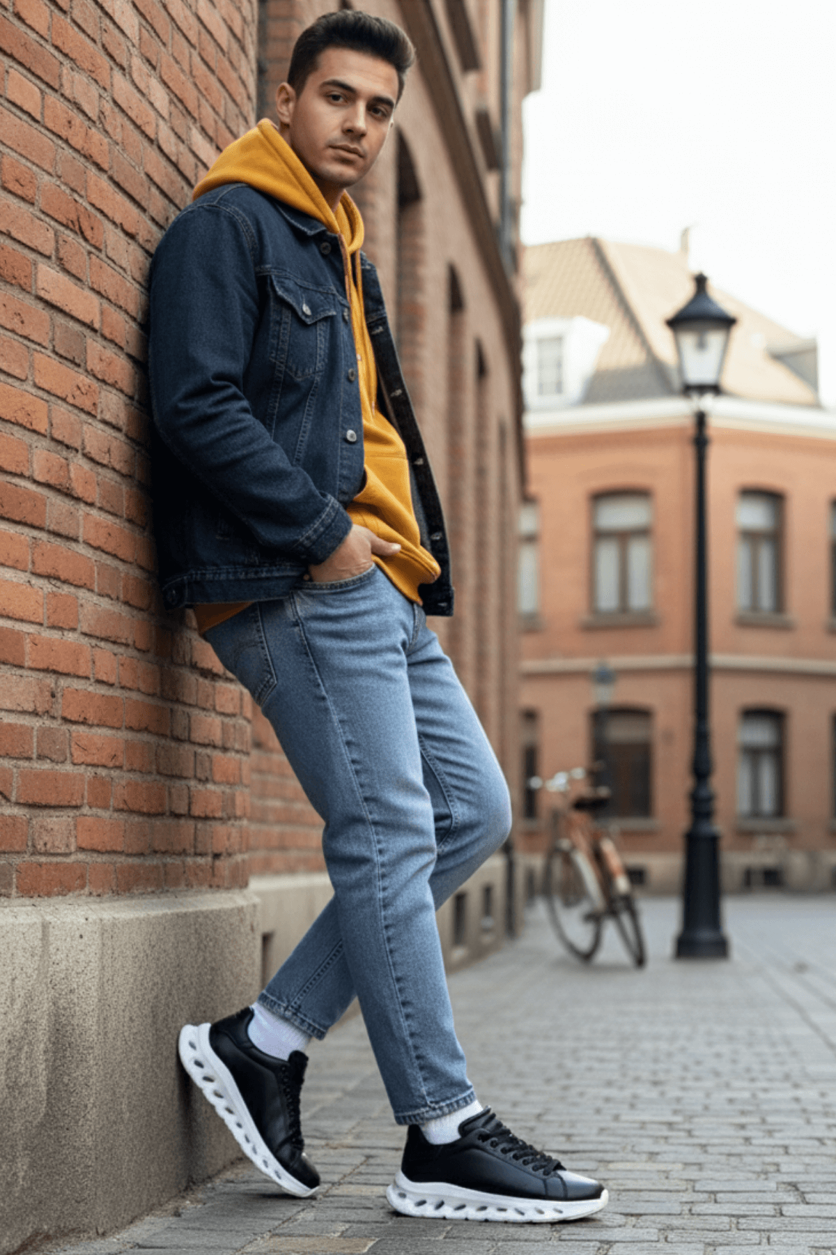 ZRC2533 Premium Özel Taban Erkek Siyah Sneaker