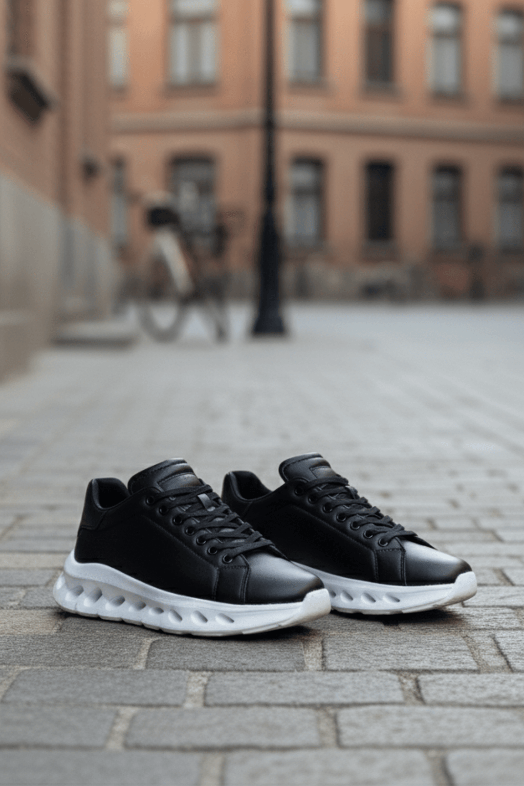 ZRC2533 Premium Özel Taban Erkek Siyah Sneaker