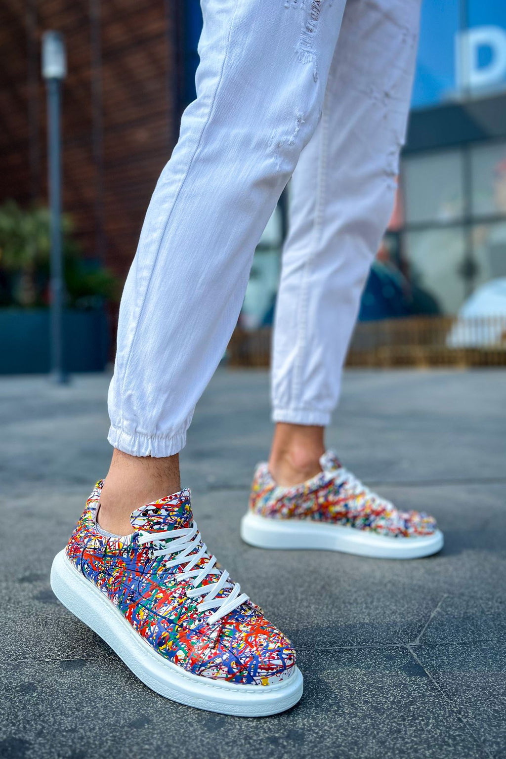 Pittura Özel Baskılı Erkek Sneaker Renkli Splush