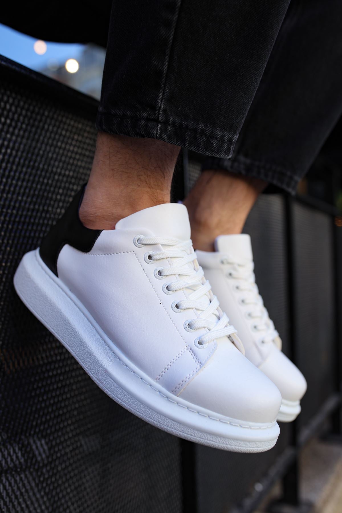 Estrella Premium Erkek Sneaker Beyaz Siyah