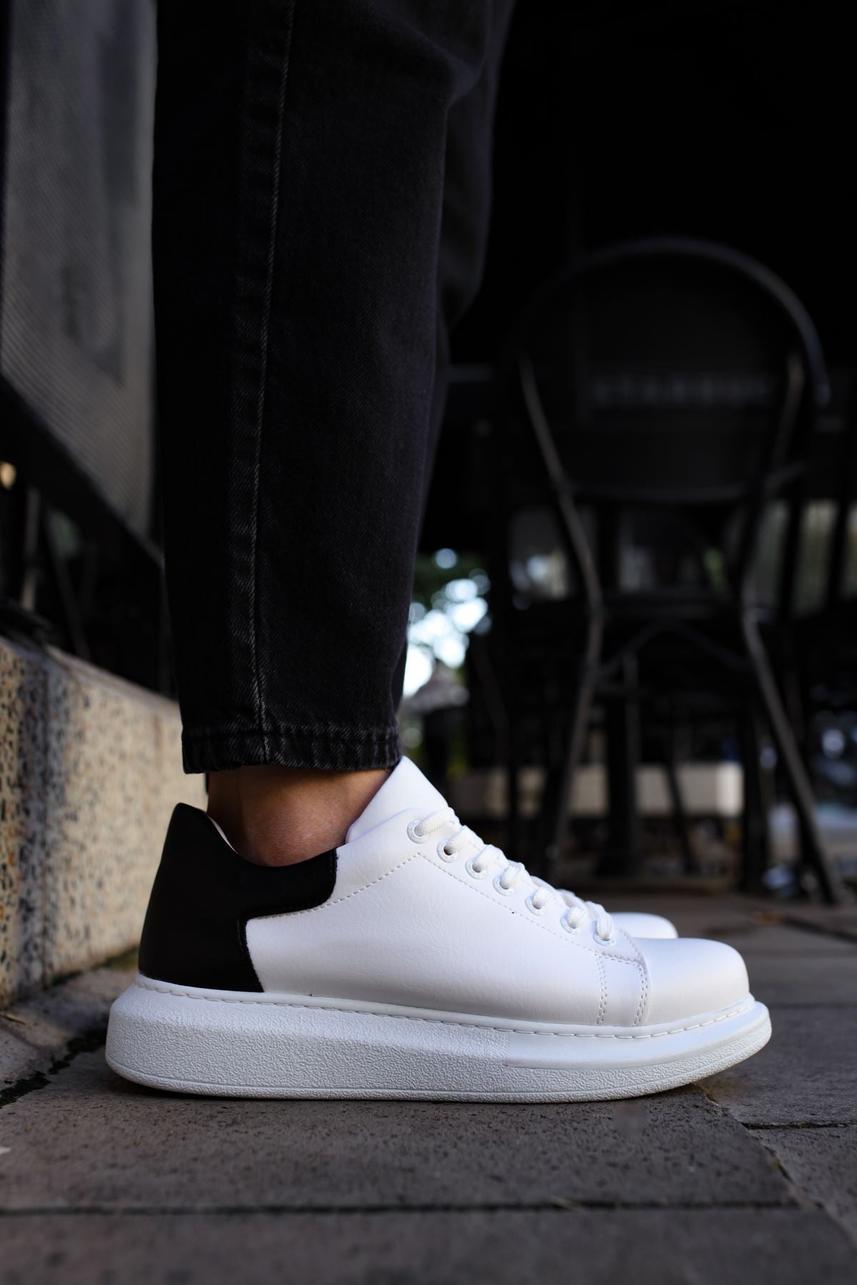 Estrella Premium Erkek Sneaker Beyaz Siyah
