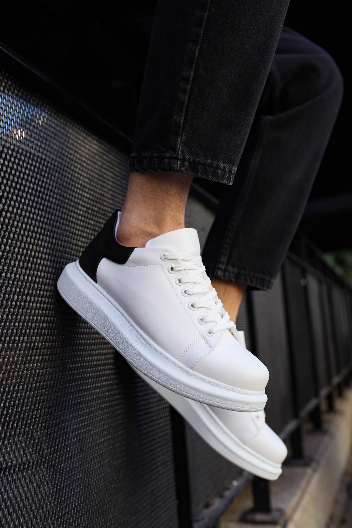 Estrella Premium Erkek Sneaker Beyaz Siyah