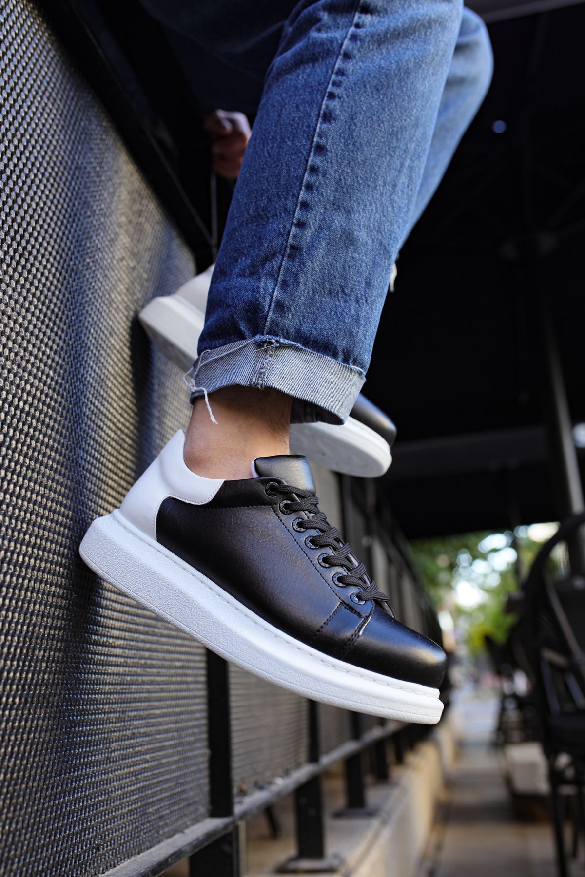 Estrella Premium Erkek Sneaker Siyah Beyaz