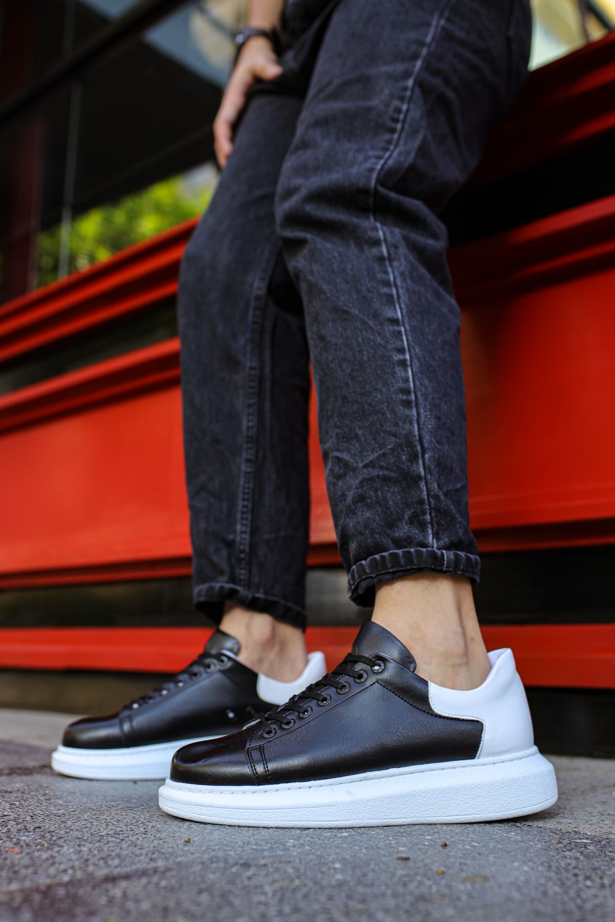 Estrella Premium Erkek Sneaker Siyah Beyaz