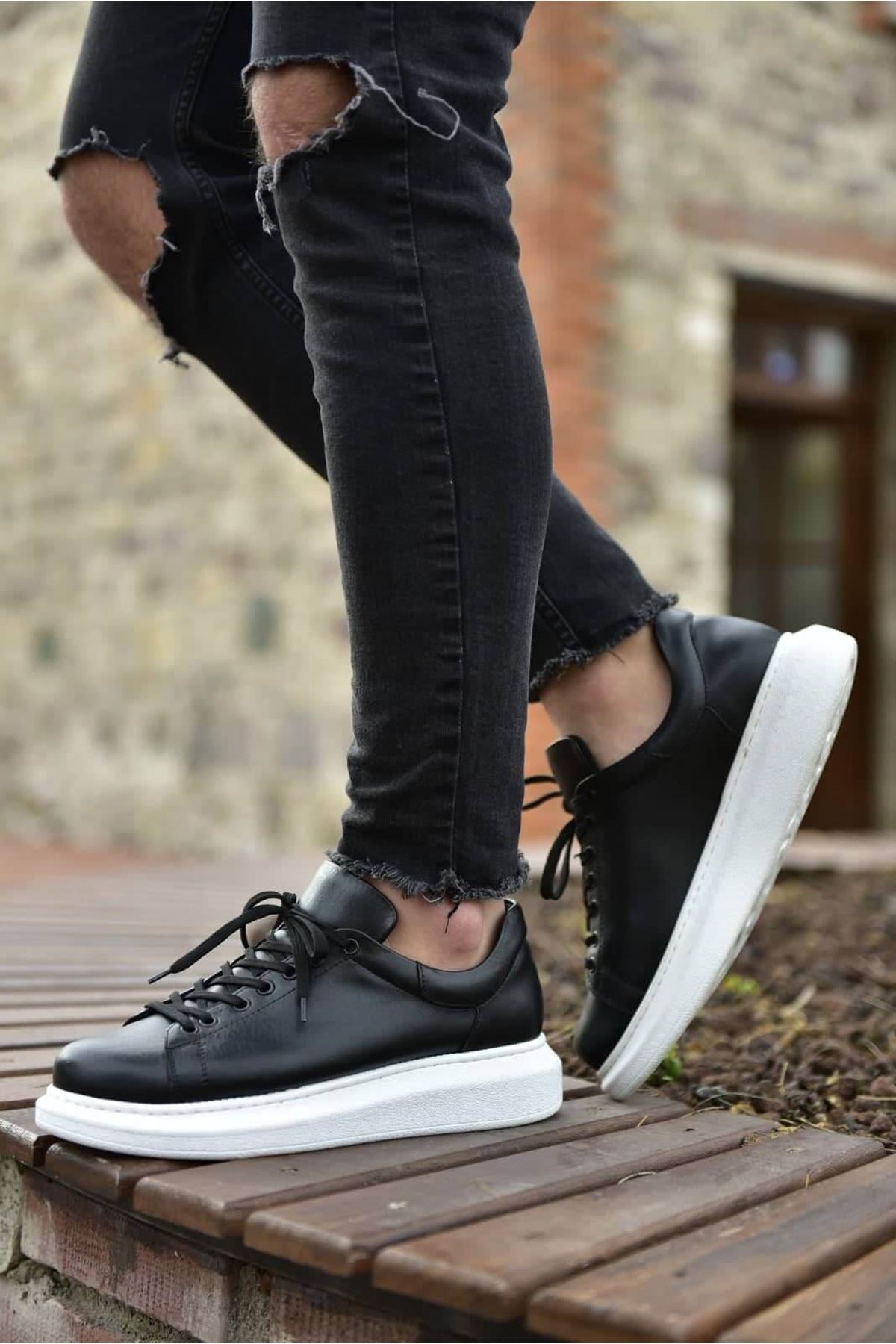 Estrella Premium Erkek Sneaker Siyah Beyaz