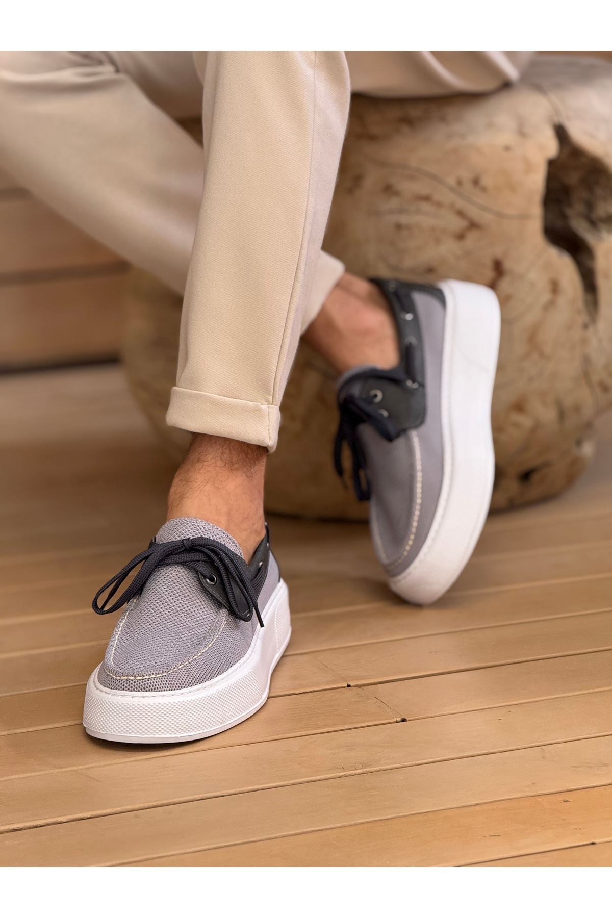 Torento Premium Triko Günlük Casual Erkek Ayakkabı Antrasit