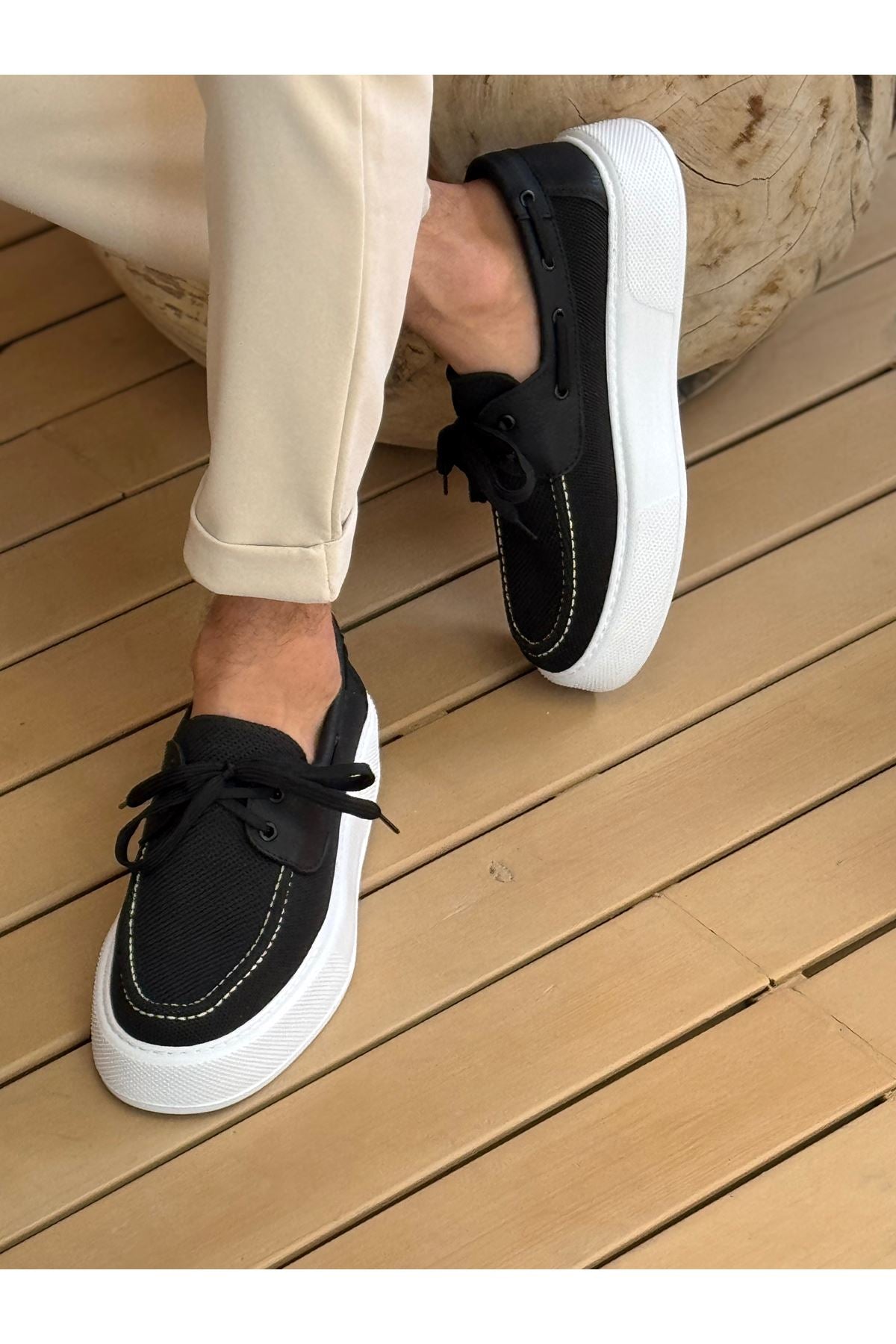Torento Premium Triko Günlük Casual Erkek Ayakkabı Siyah