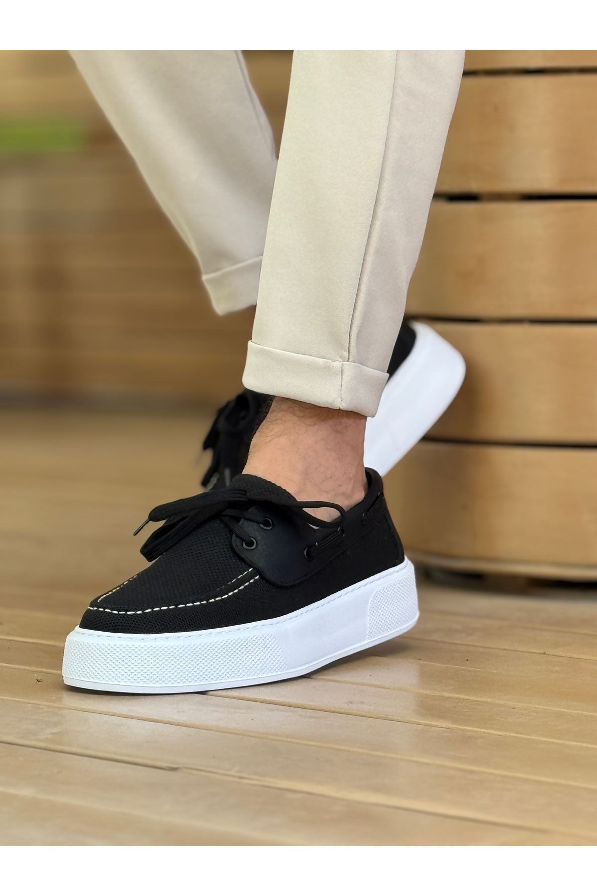 Torento Premium Triko Günlük Casual Erkek Ayakkabı Siyah