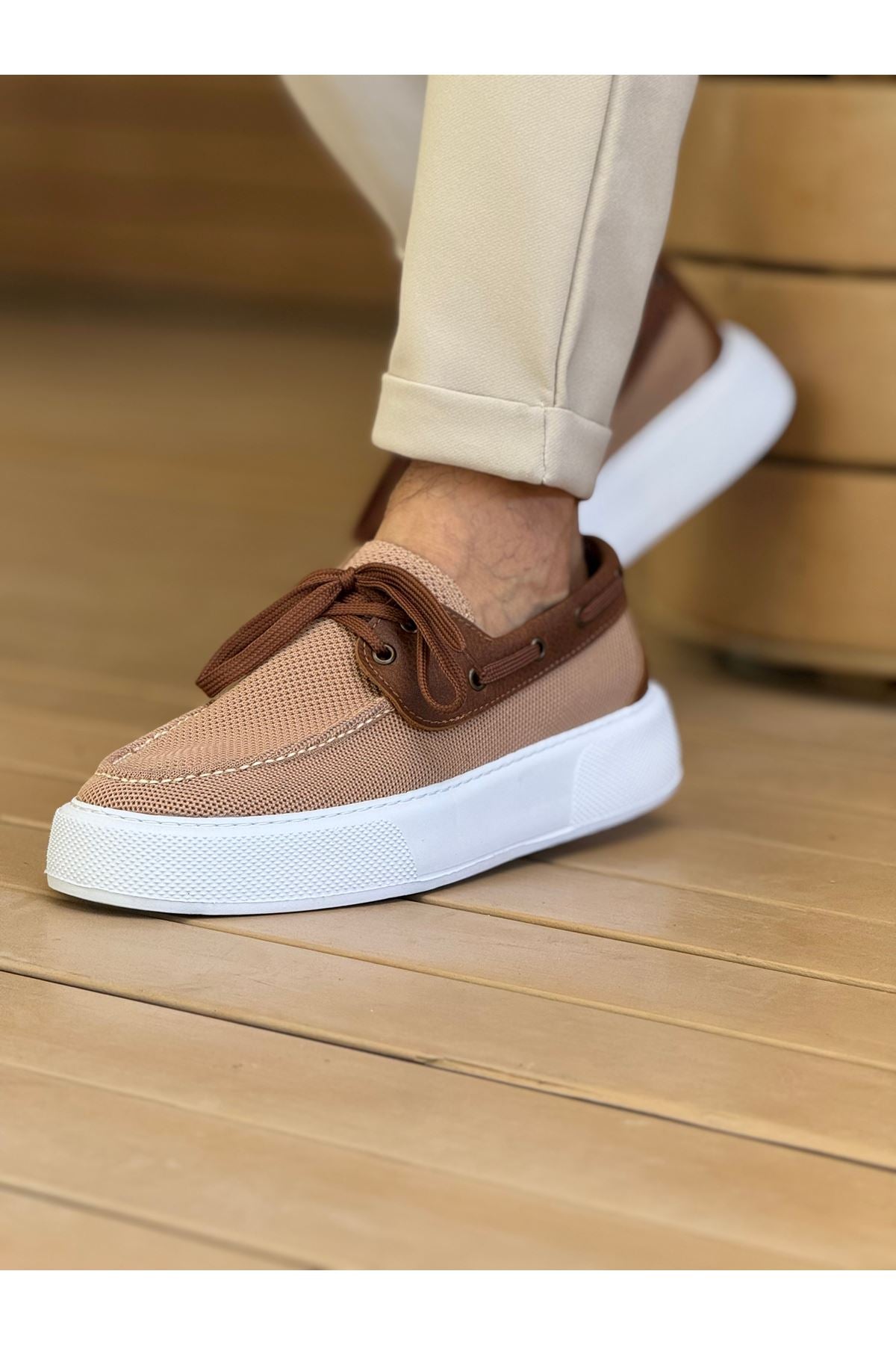 Torento Premium Triko Günlük Casual Erkek Ayakkabı Taba