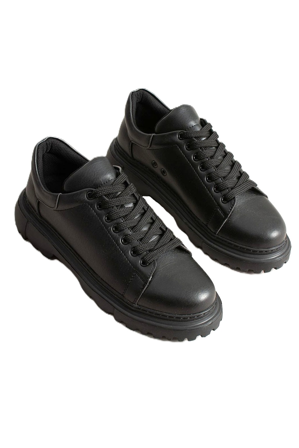 ZRC2611 - Yüksek Kalite Erkek Günlük Basic Siyah Sneaker