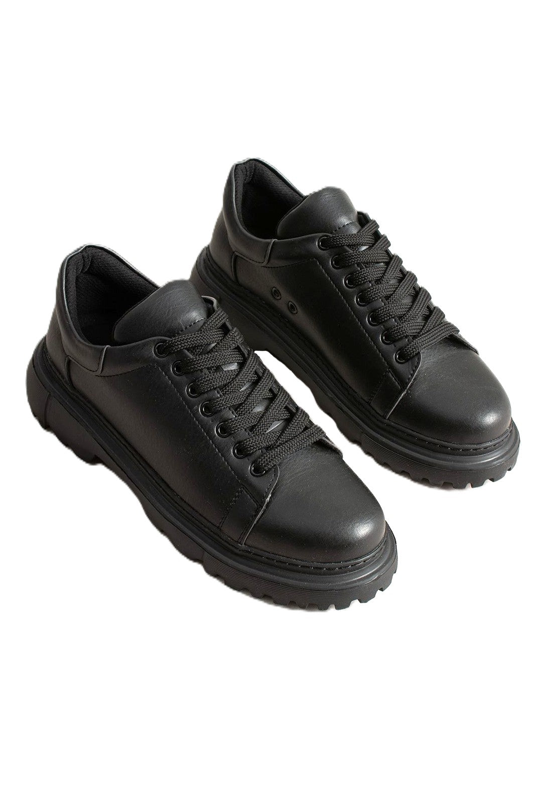 ZRC2611 - Yüksek Kalite Erkek Günlük Basic Siyah Sneaker