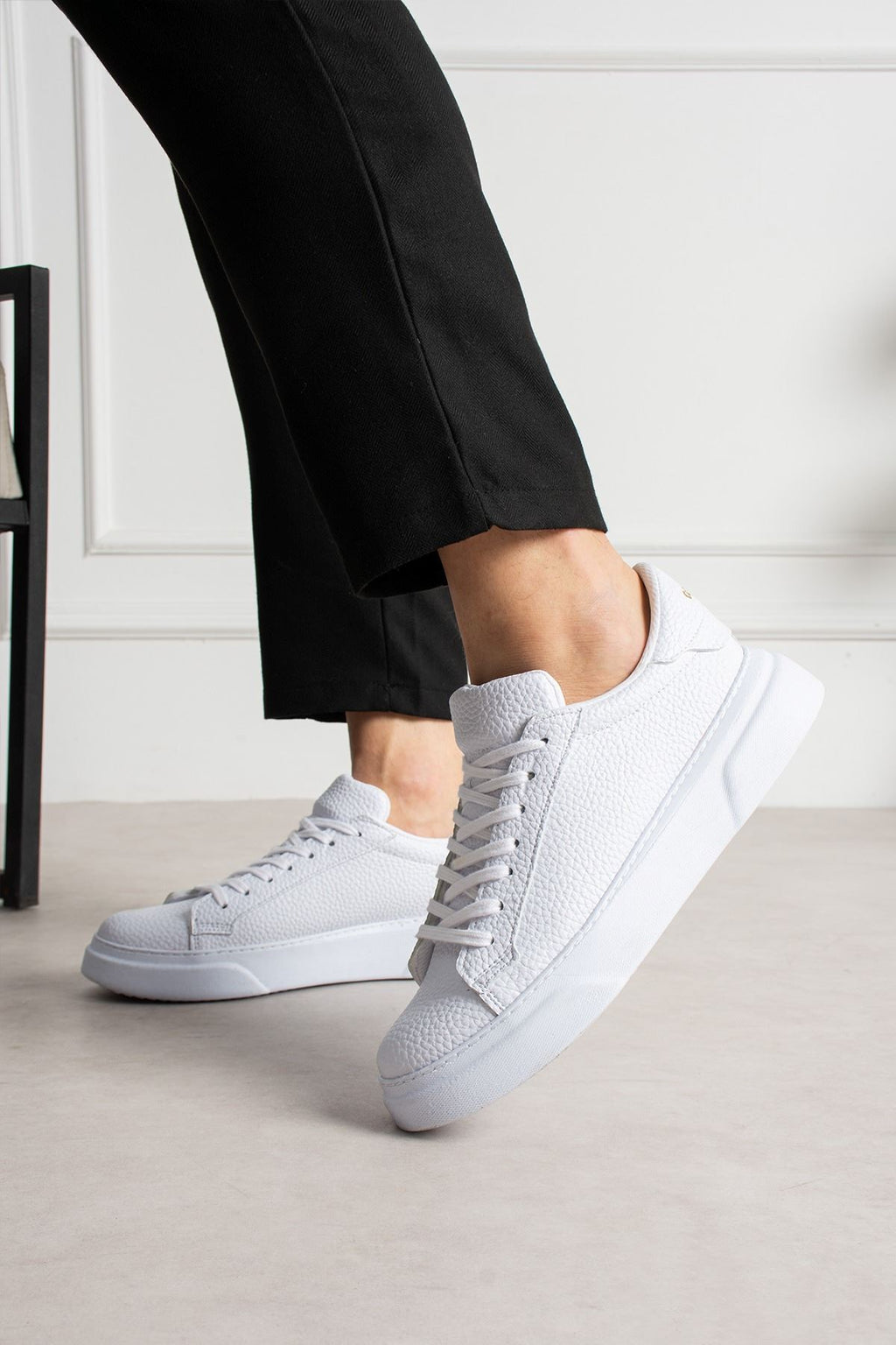Focus Yüksek Kalite Bağcıklı Erkek Sneaker Beyaz