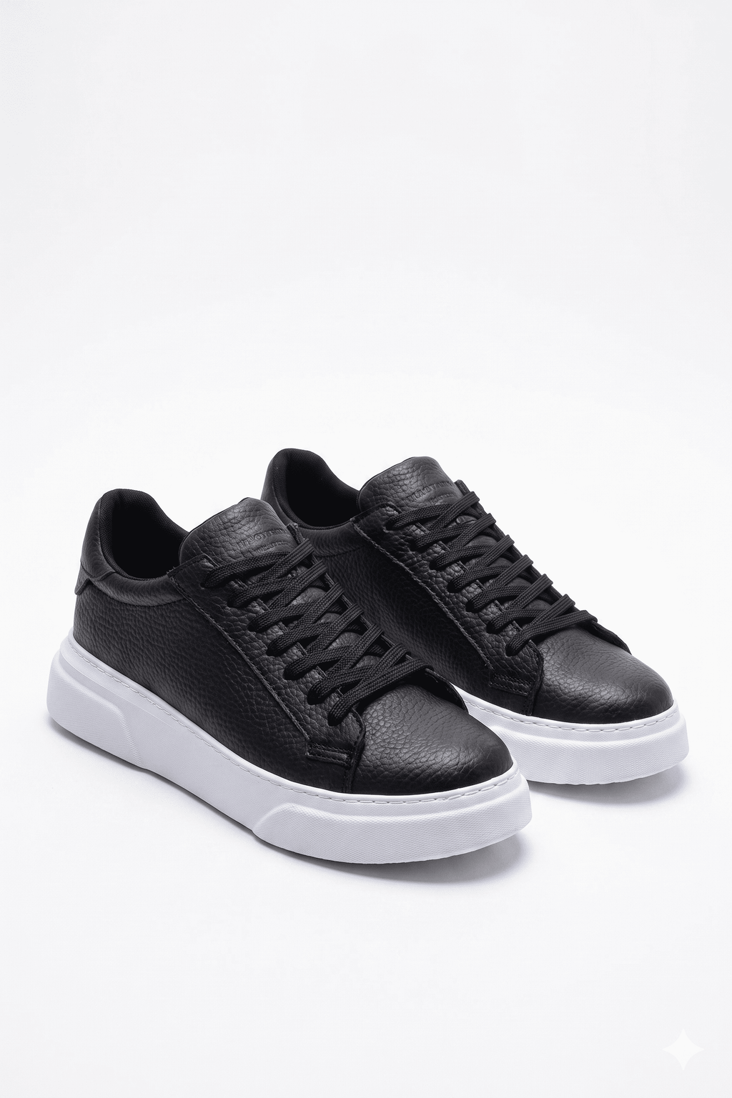 Focus Yüksek Kalite Bağcıklı Erkek Sneaker Siyah Beyaz