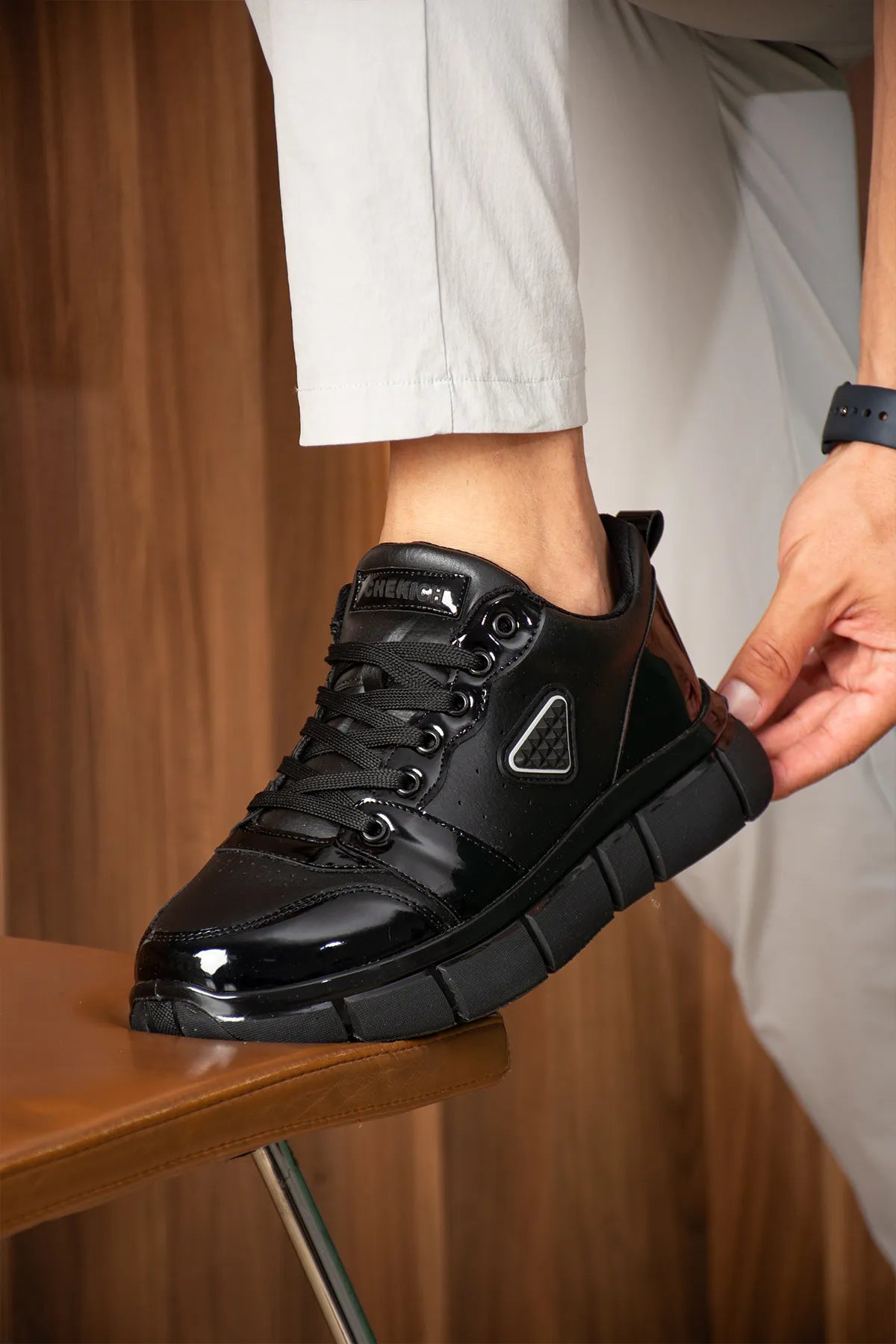 ZRC2629 - Premium Kalite Titan Erkek Siyah Sneaker