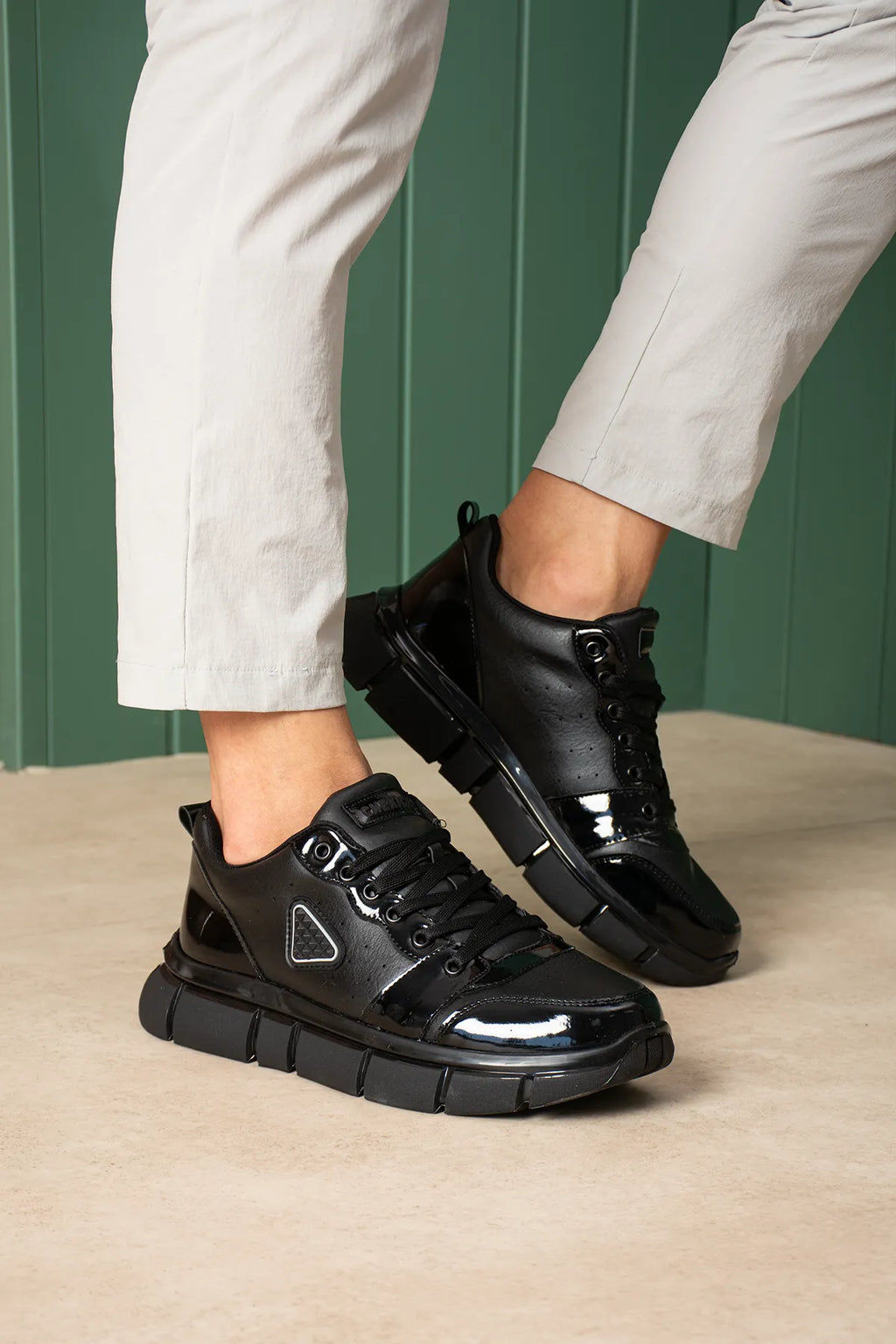ZRC2629 - Premium Kalite Titan Erkek Siyah Sneaker