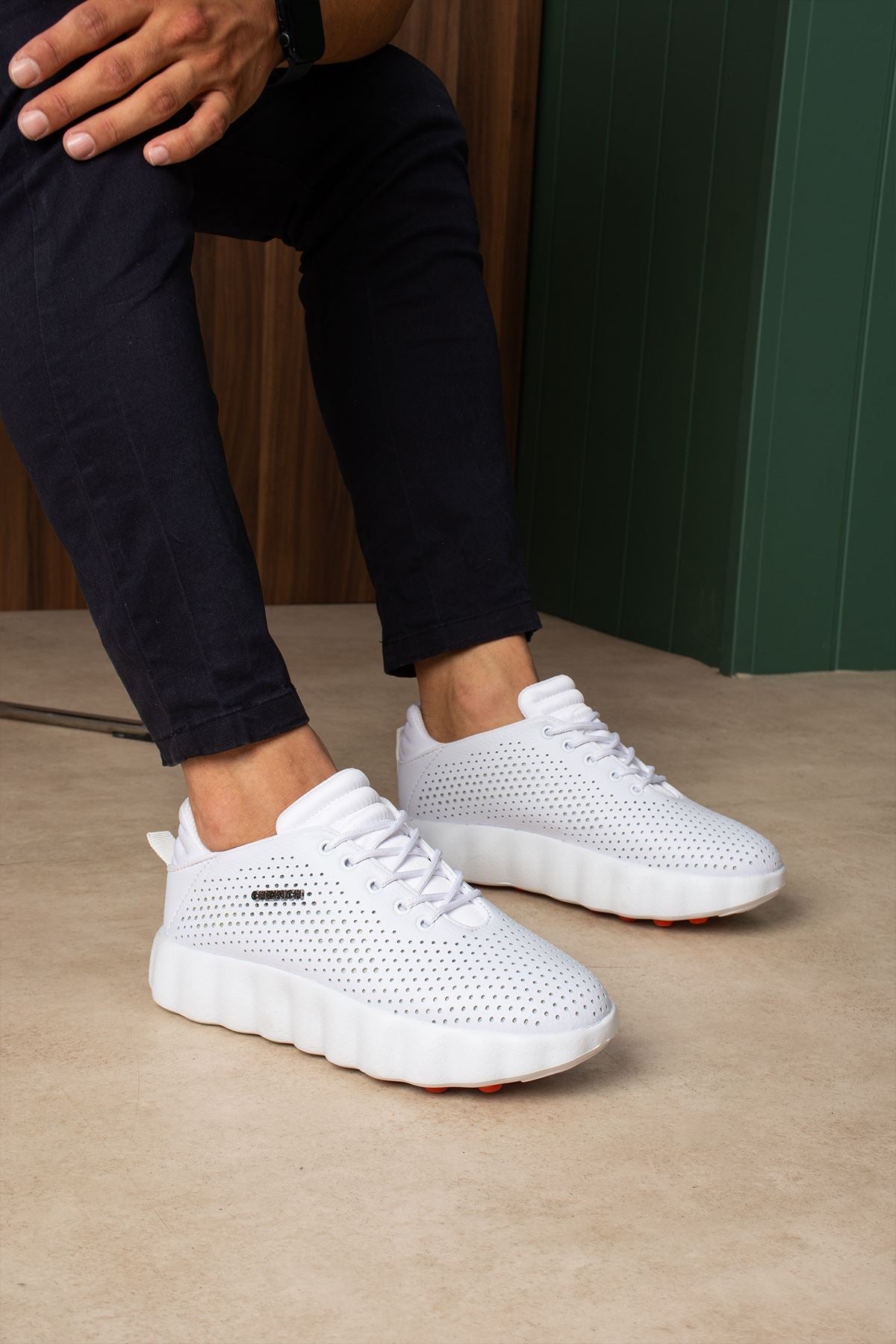 ZRC2631 - Premium Walk Özel Taban Erkek Sneaker Beyaz