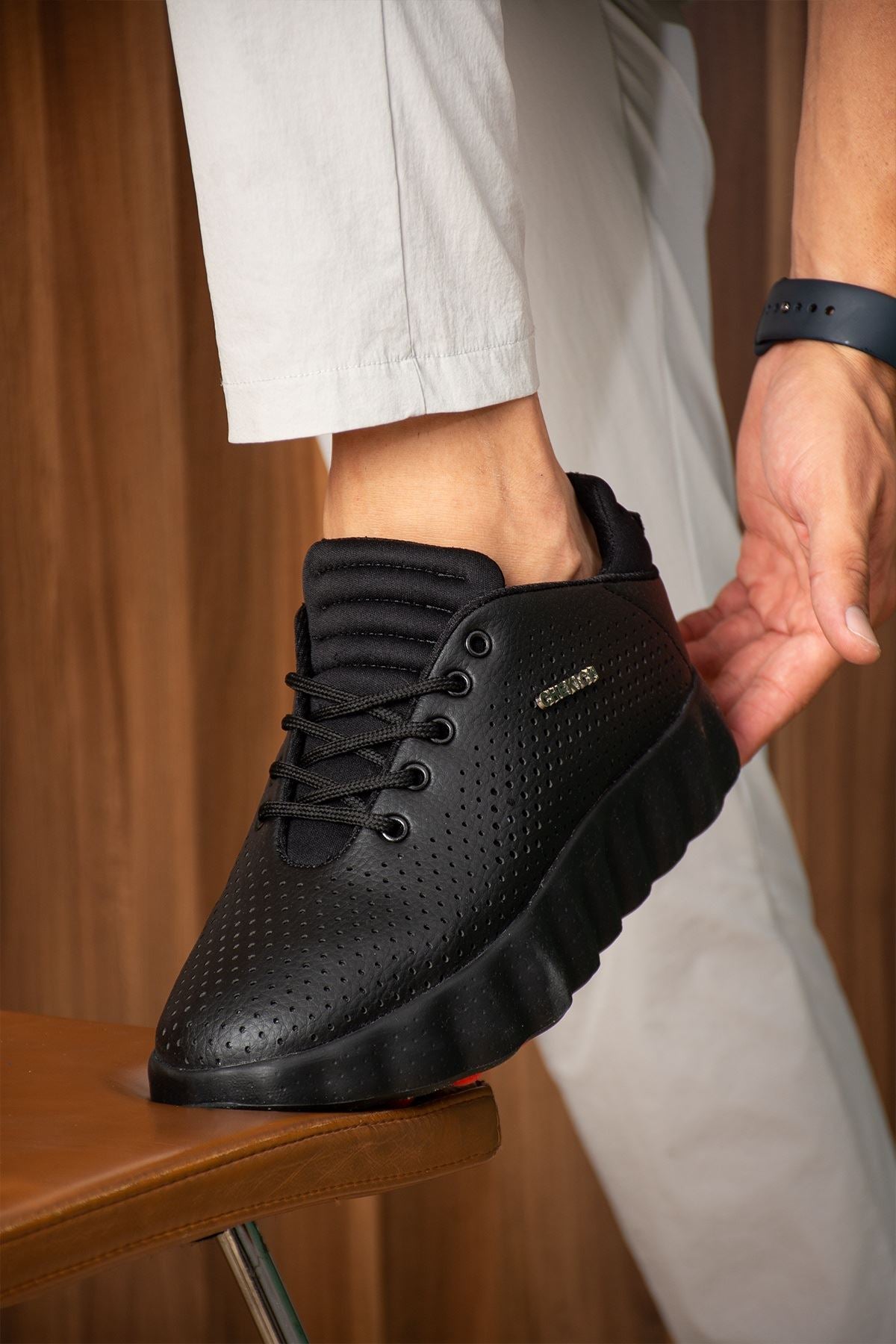 ZRC2631 - Premium Walk Özel Masaj Taban Erkek Sneaker Siyah
