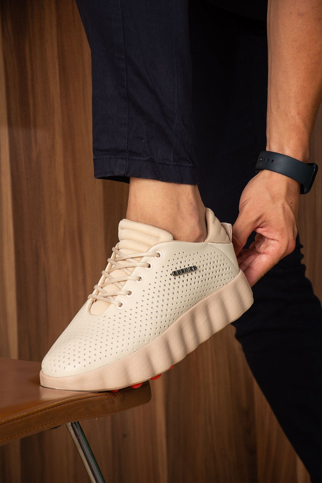 ZRC2631 - Premium Walk Özel Taban Erkek Sneaker Bej