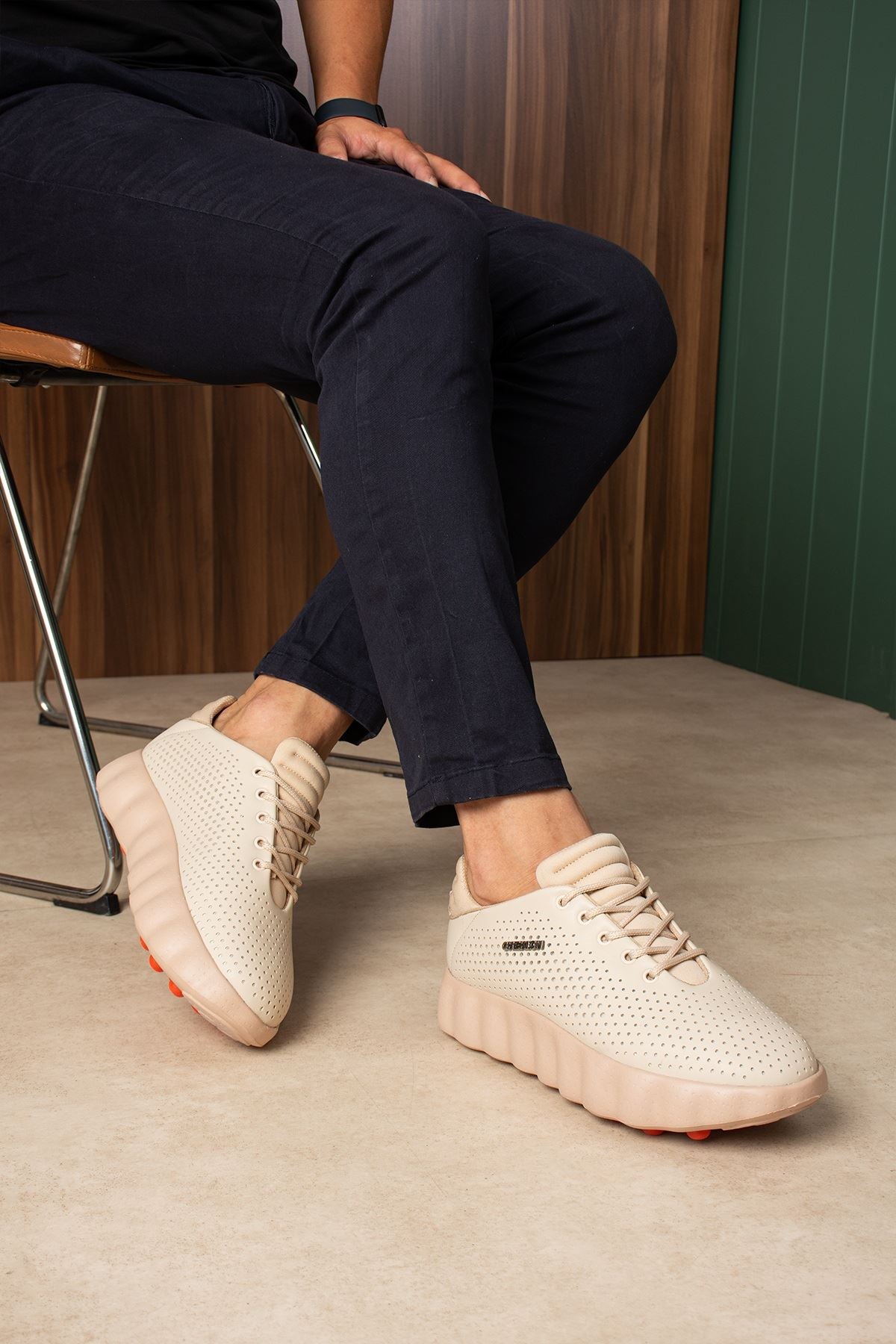 ZRC2631 - Premium Walk Özel Taban Erkek Sneaker Bej