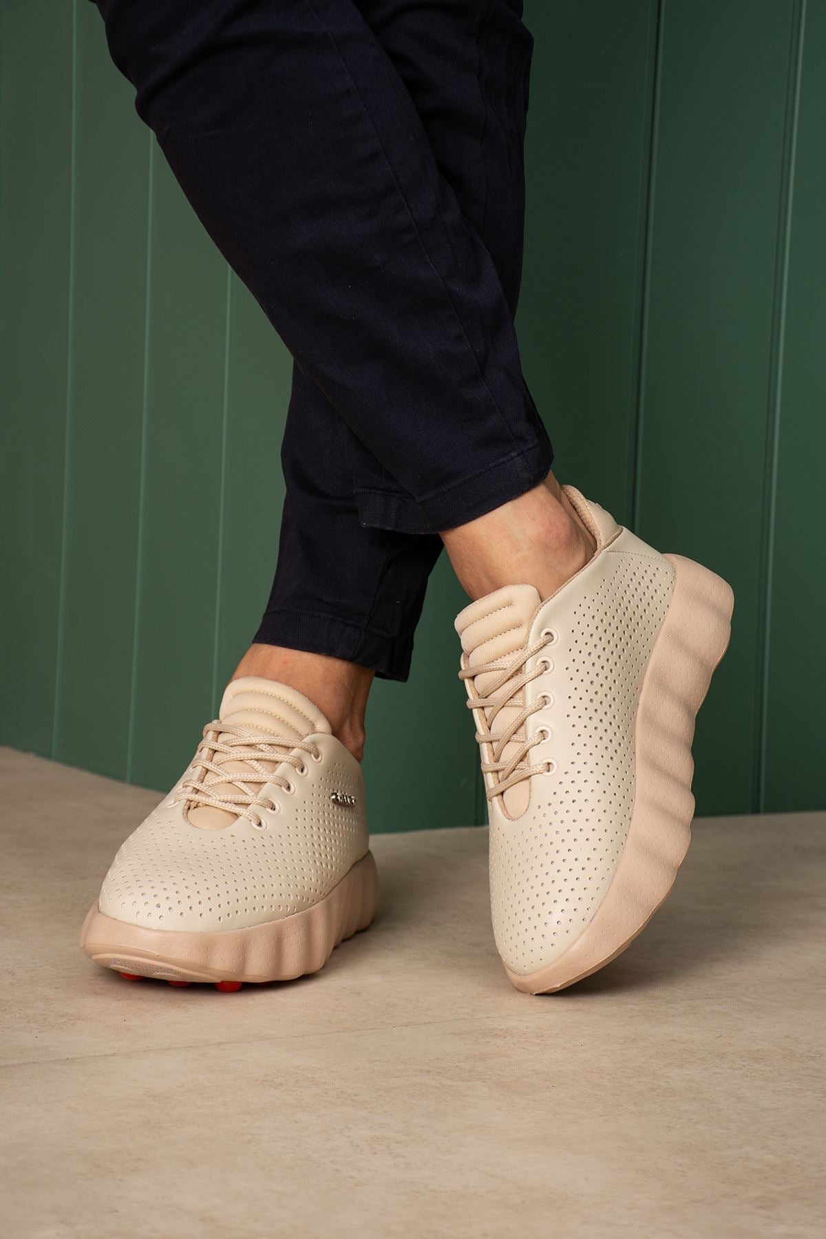 ZRC2631 - Premium Walk Özel Taban Erkek Sneaker Bej