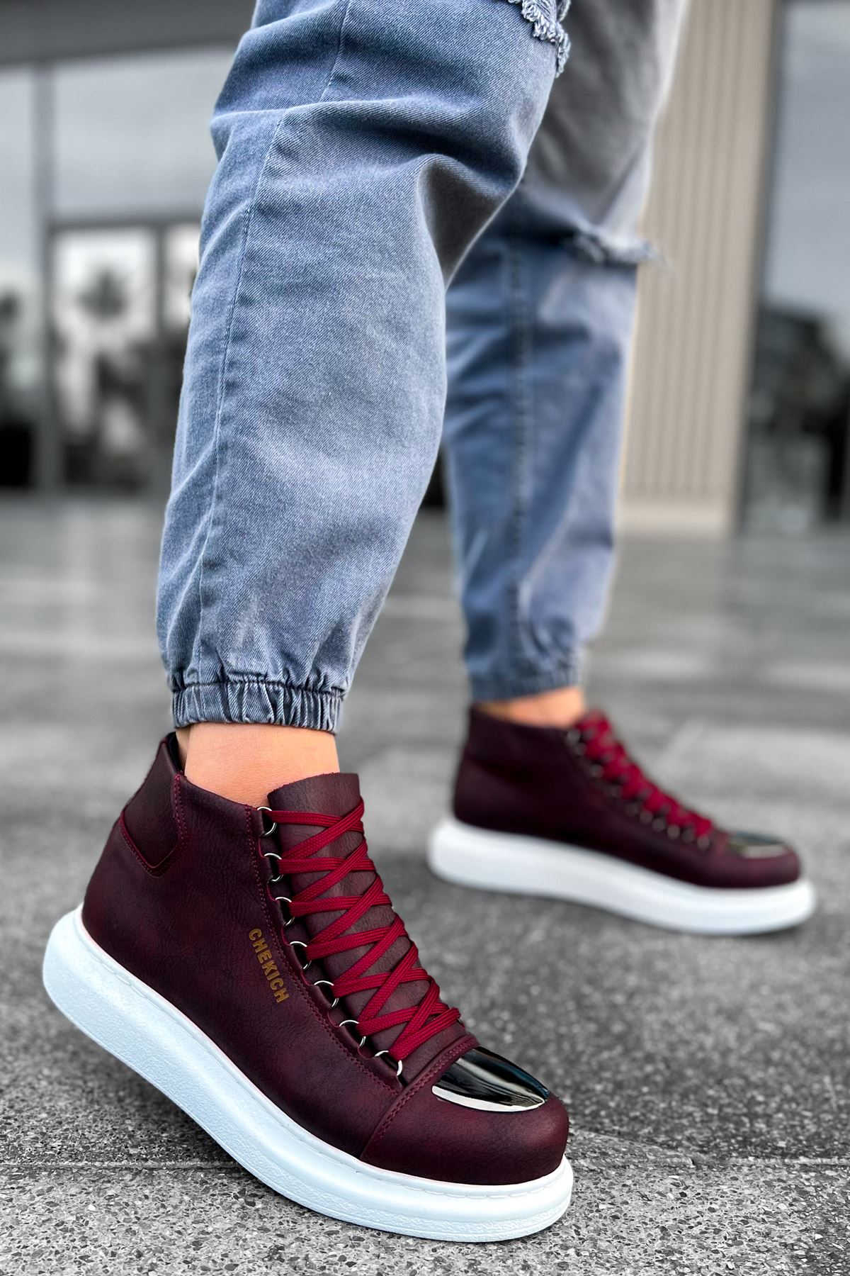 Roma Mirror Bağcıklı Kışlık Erkek Bot Bordo