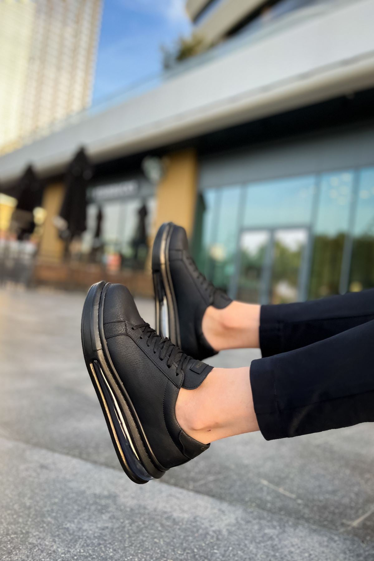 Ariaso Premium Air Taban Erkek Günlük Spor Ayakkabı Siyah