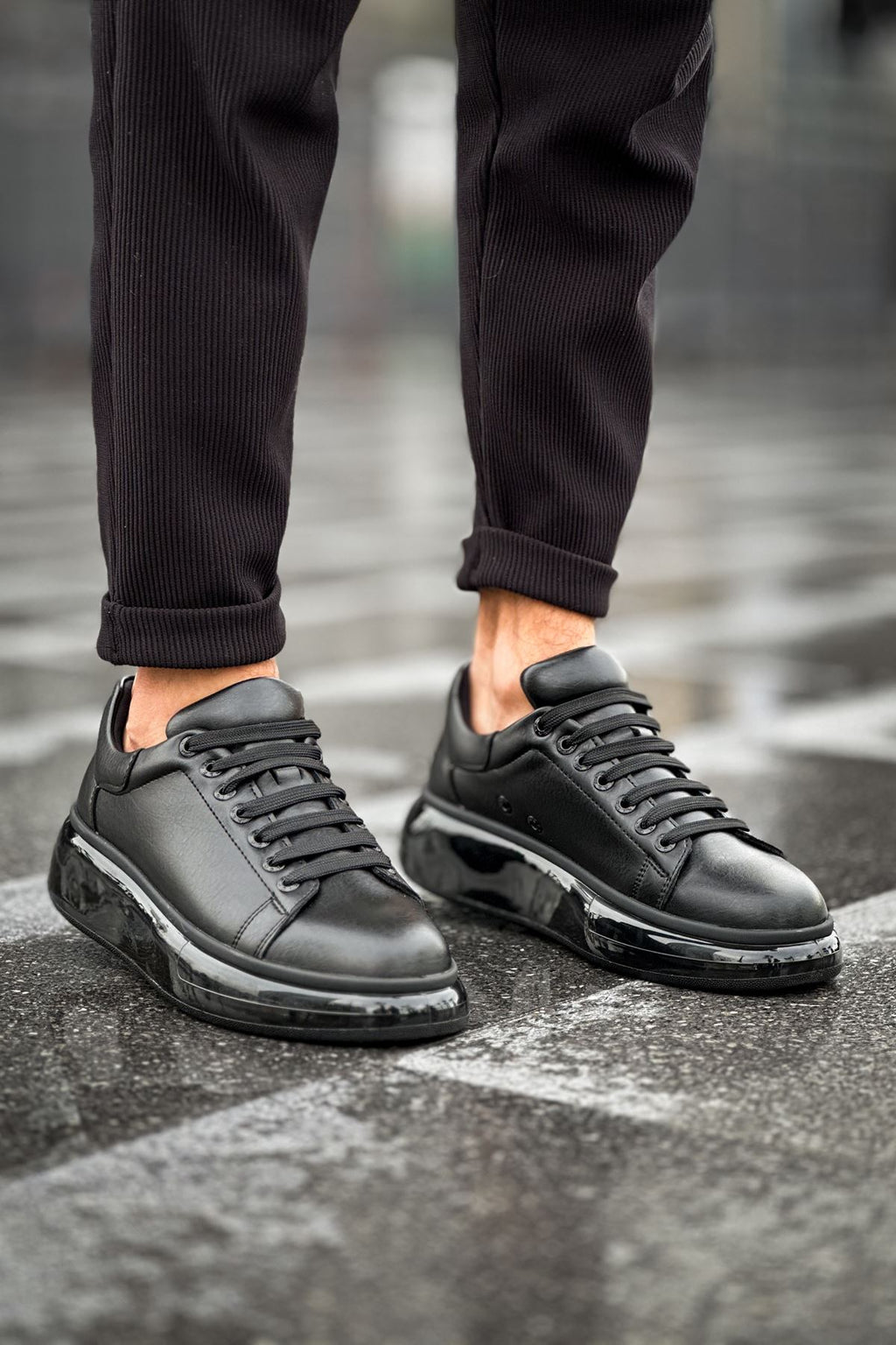 Solarex Premium Özel Taban Erkek Sneaker Siyah