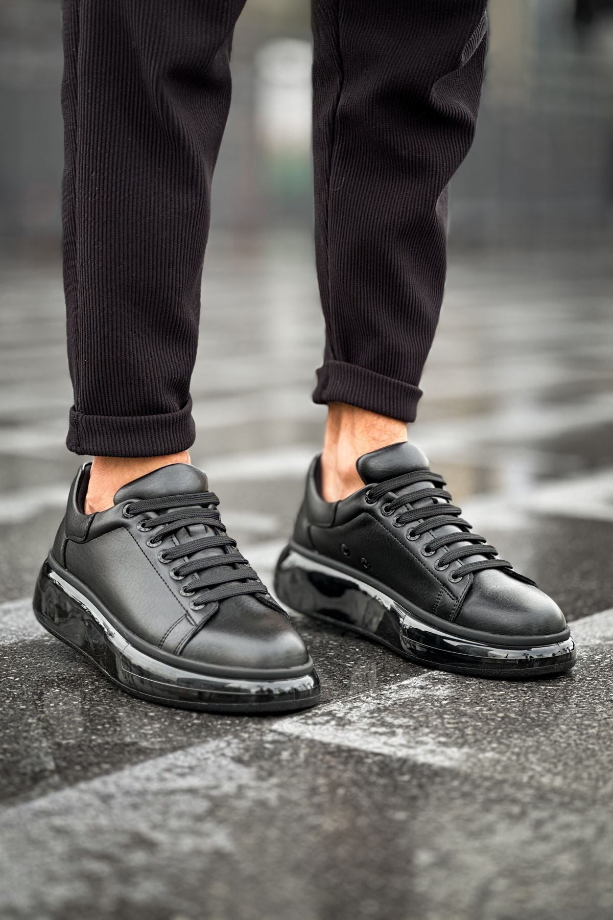 Solarex Premium Özel Taban Erkek Sneaker Siyah