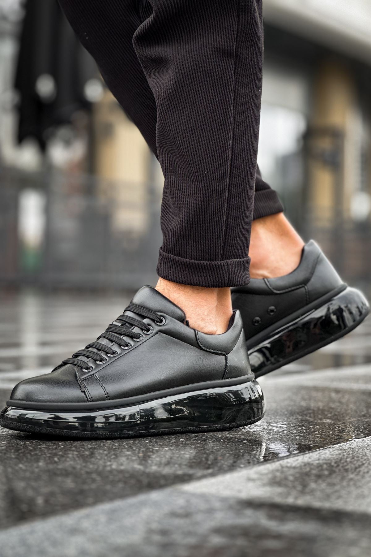 Solarex Premium Özel Taban Erkek Sneaker Siyah