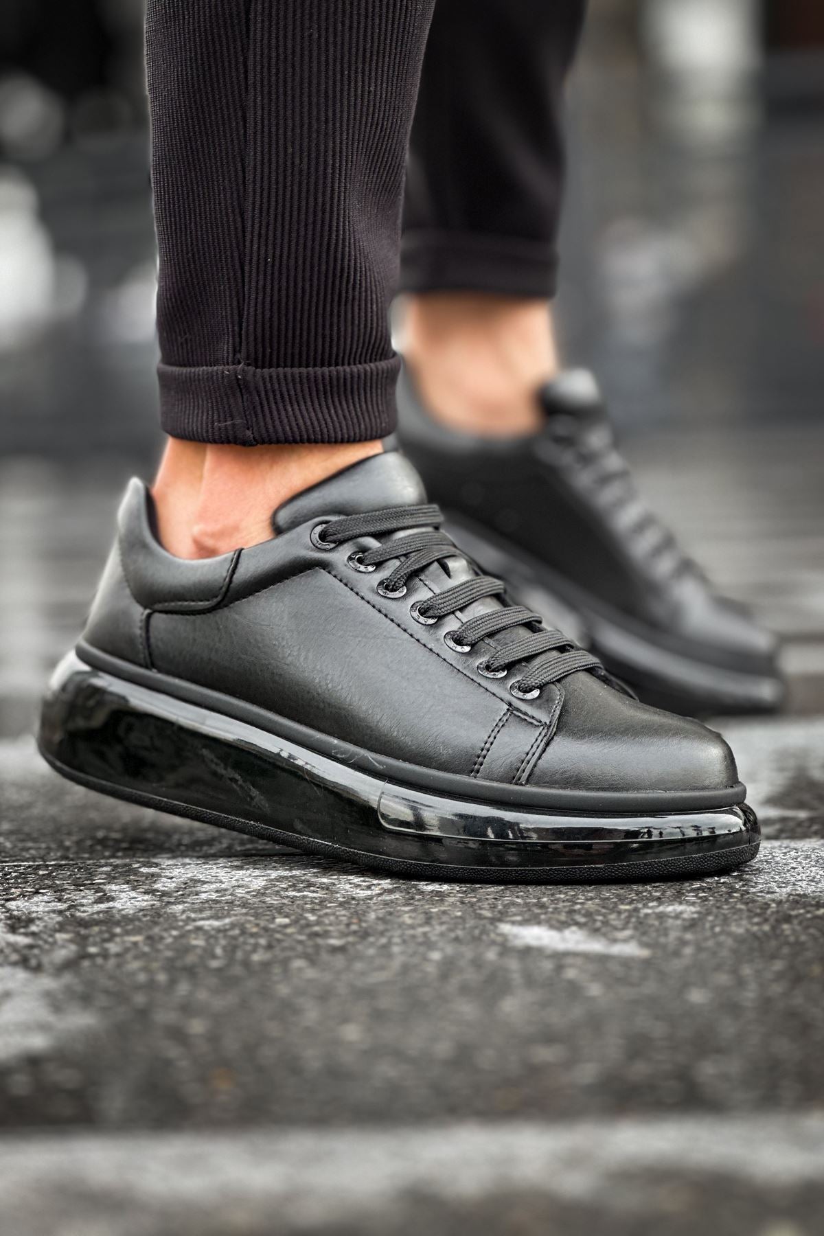 Solarex Premium Özel Taban Erkek Sneaker Siyah