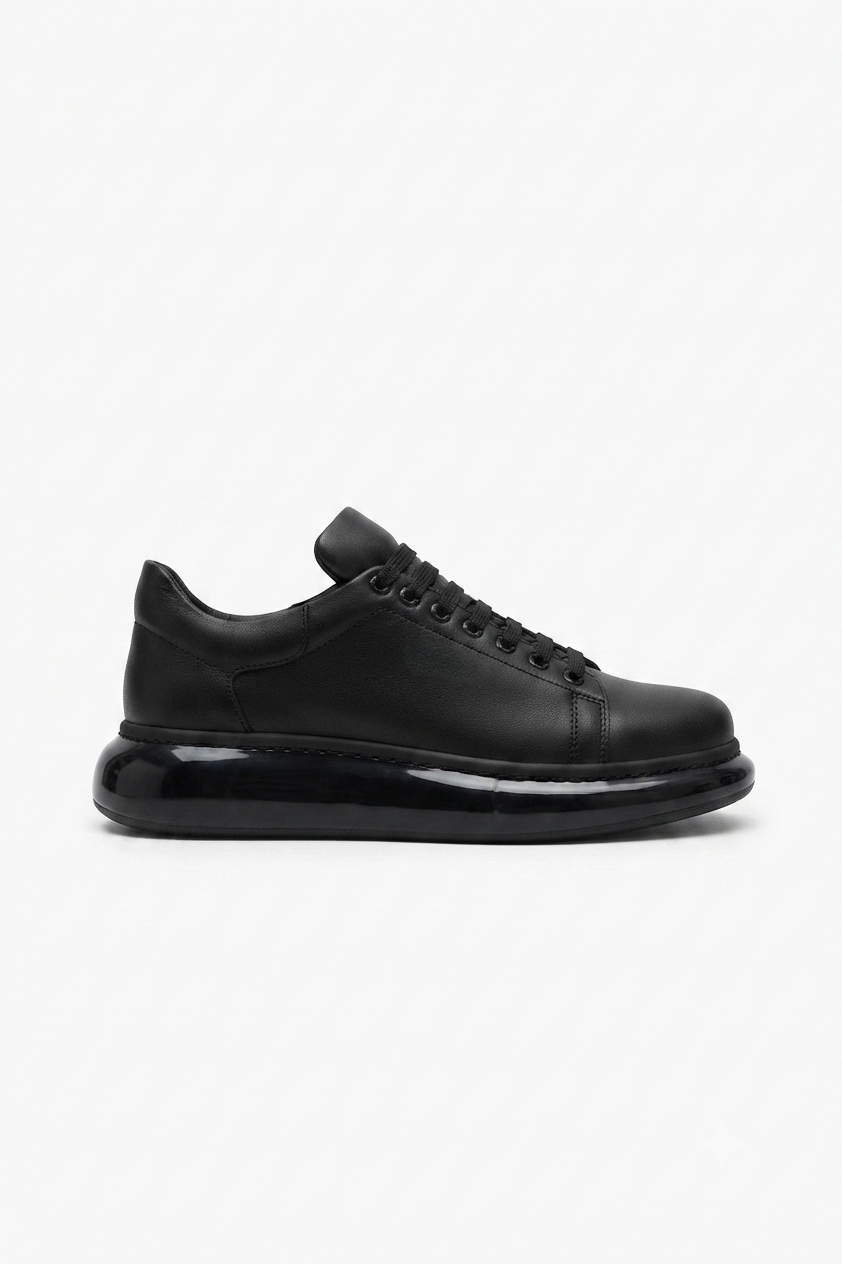ZRC295 Yüksek Kalite Air Kalın Taban Erkek Sneaker Siyah