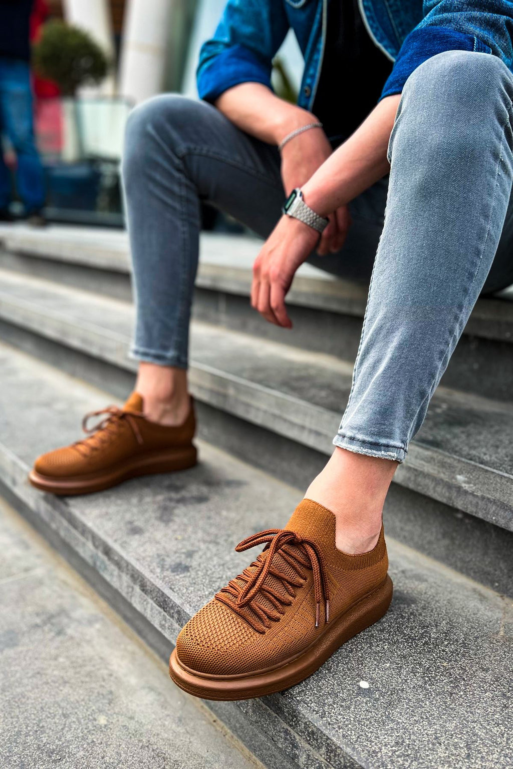 Tricot Premium Ortopedik Rahat Erkek Ayakkabı Kahve