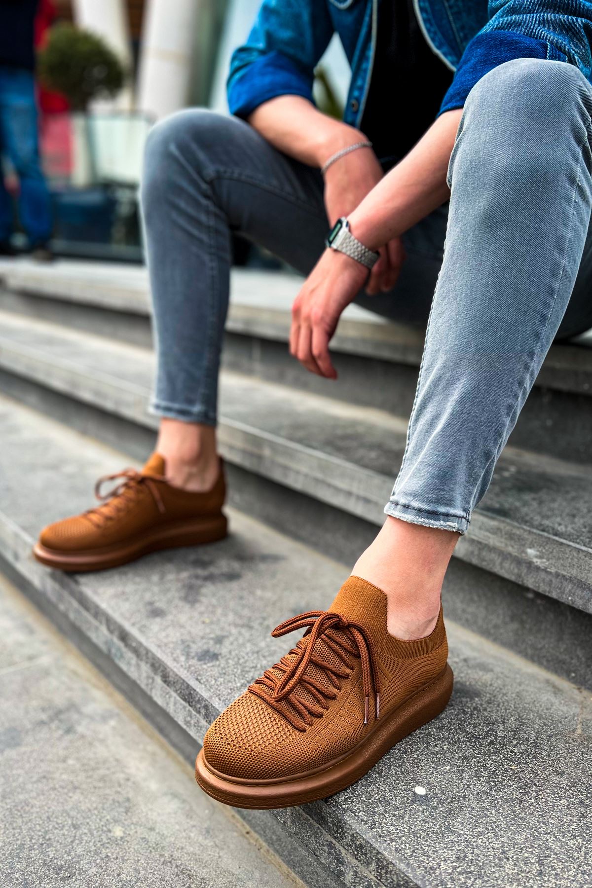 Tricot Premium Ortopedik Rahat Erkek Ayakkabı Kahve