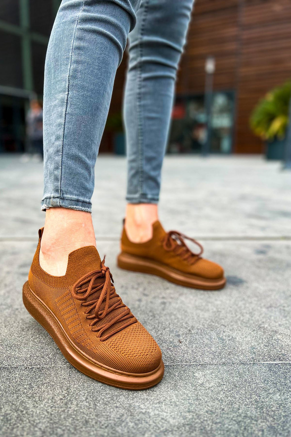 Tricot Premium Ortopedik Rahat Erkek Ayakkabı Kahve