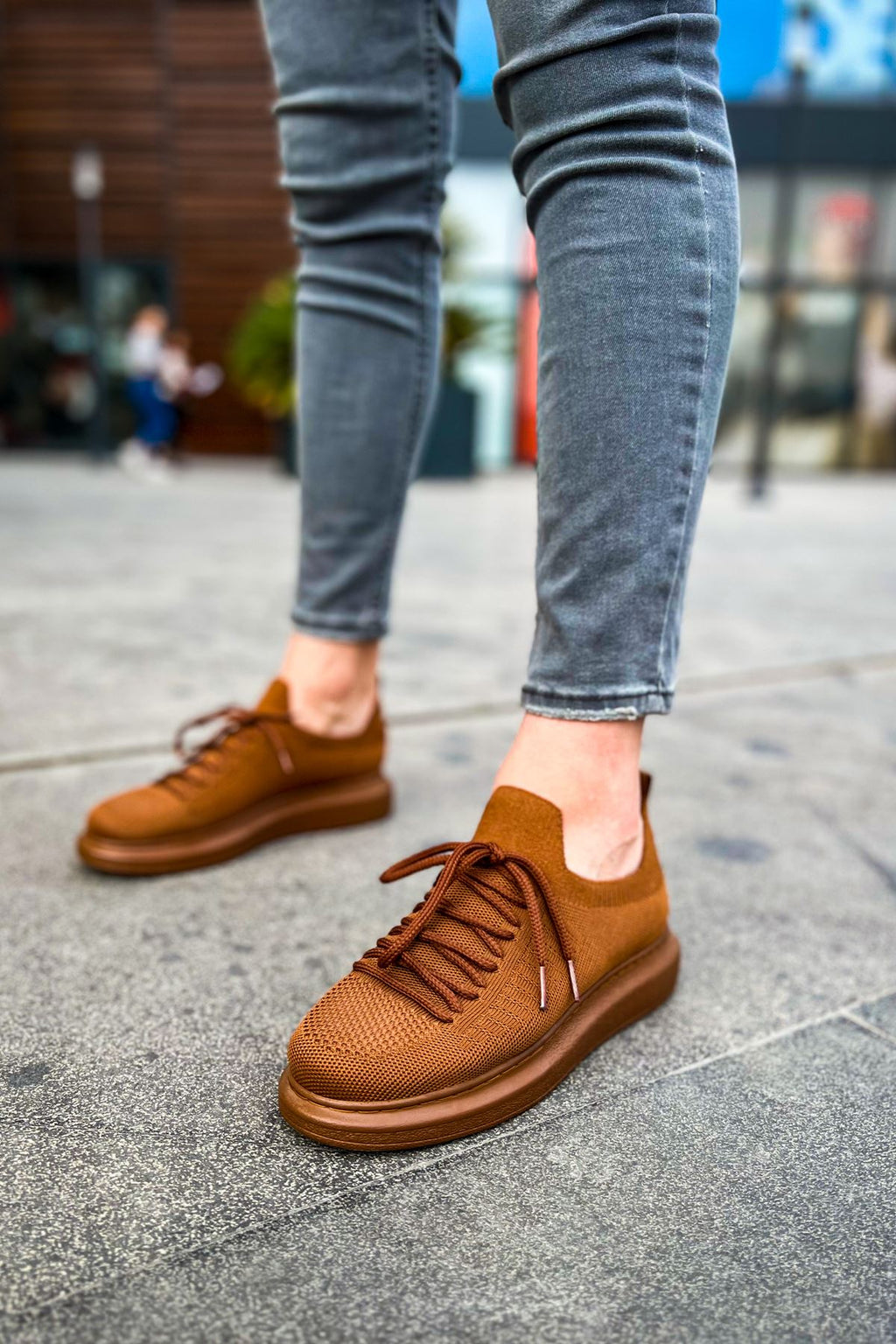 Tricot Premium Ortopedik Rahat Erkek Ayakkabı Kahve