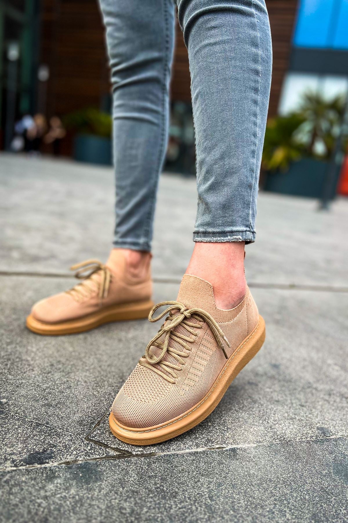 Tricot Premium Ortopedik Rahat Erkek Ayakkabı Taba