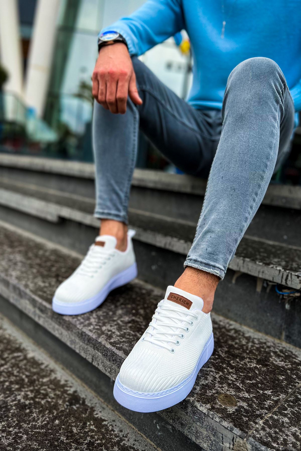 Crew Premium Triko Rahat Erkek Spor Ayakkabı Beyaz