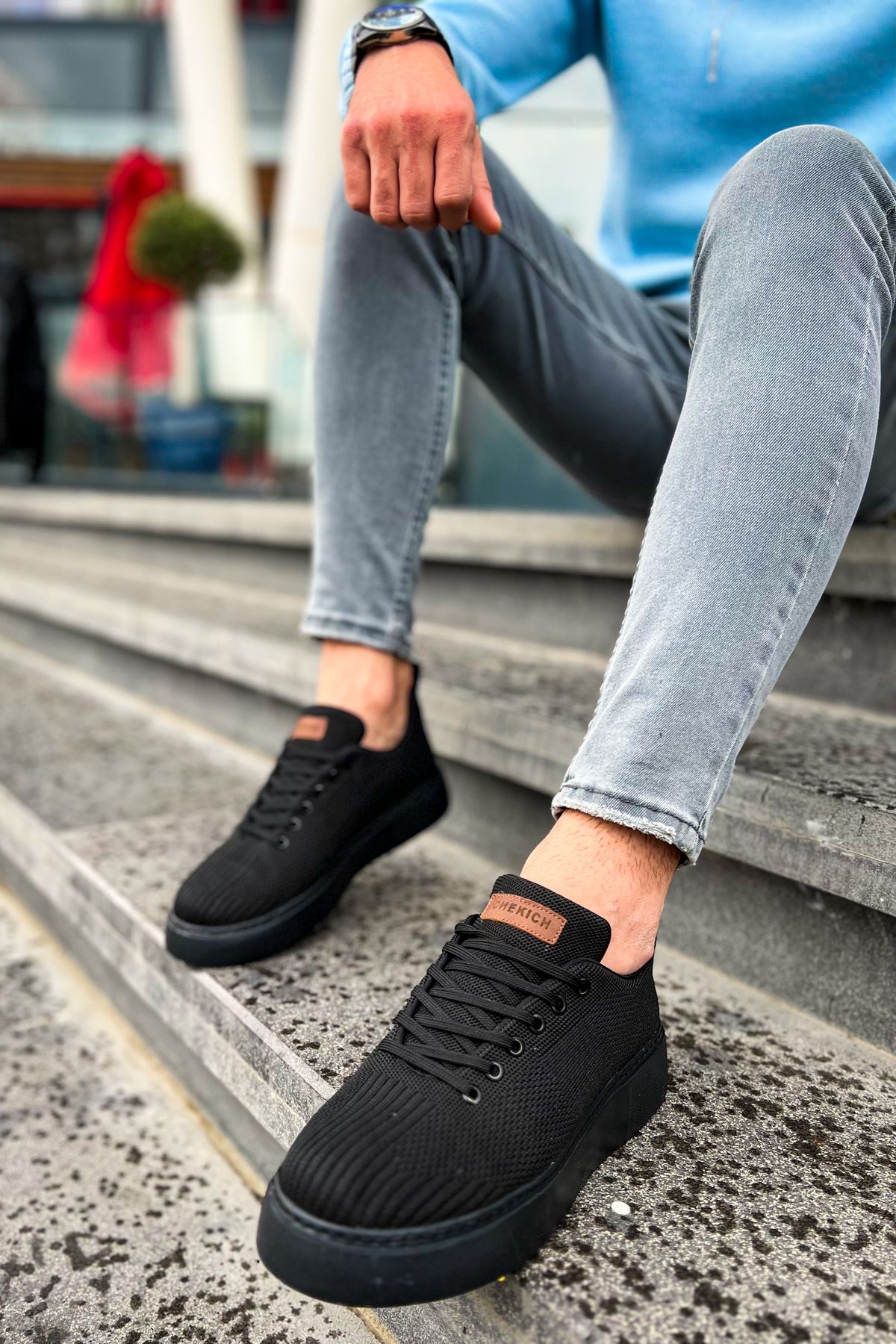 Crew Premium Triko Rahat Erkek Spor Ayakkabı Siyah