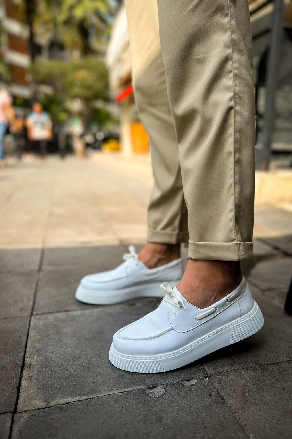 Torrini Premium Günlük Bağcıklı Casual Erkek Ayakkabı Beyaz