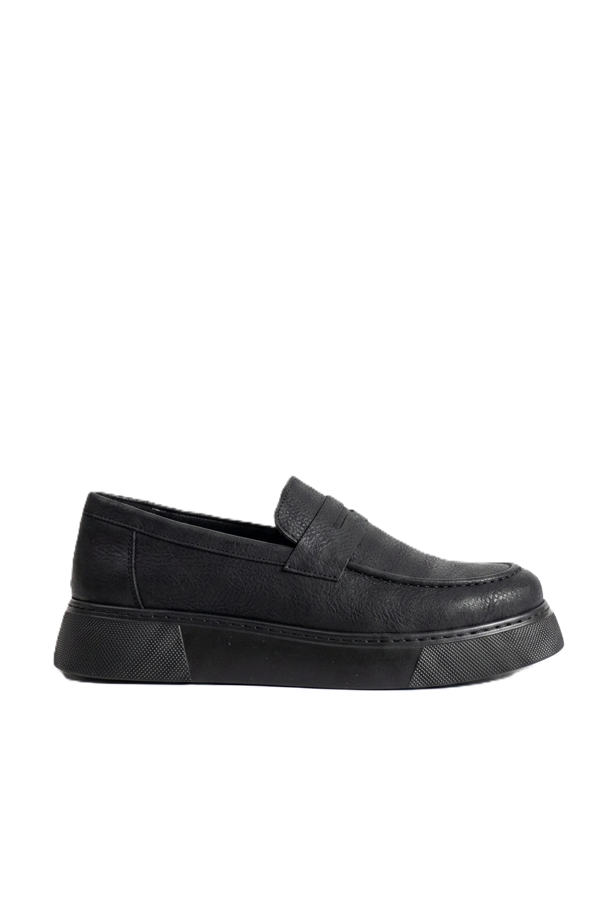 ZRC421 - Yüksek Kalite Günlük Bağcıksız Erkek Loafer Siyah
