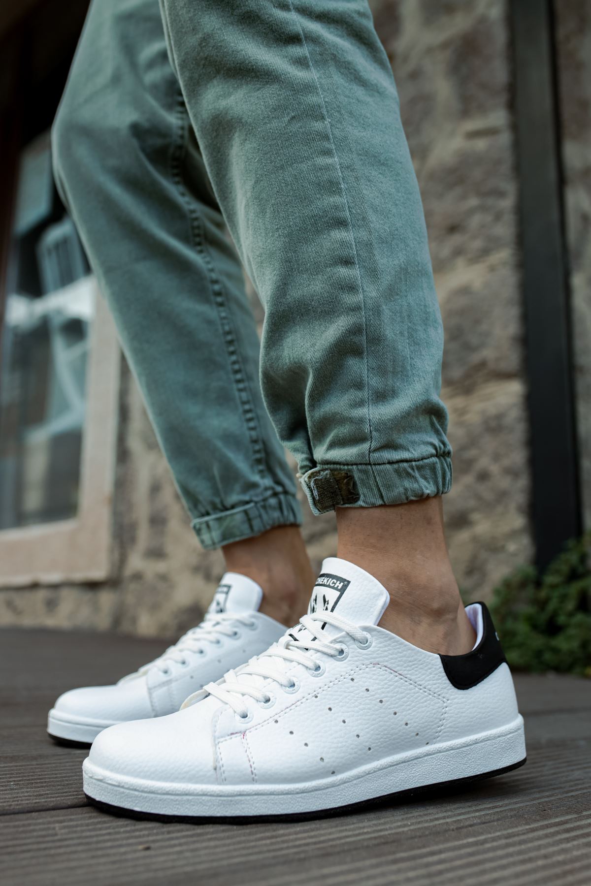 Tenıx Bağcıklı Düz Erkek Spor Ayakkabı Beyaz Siyah