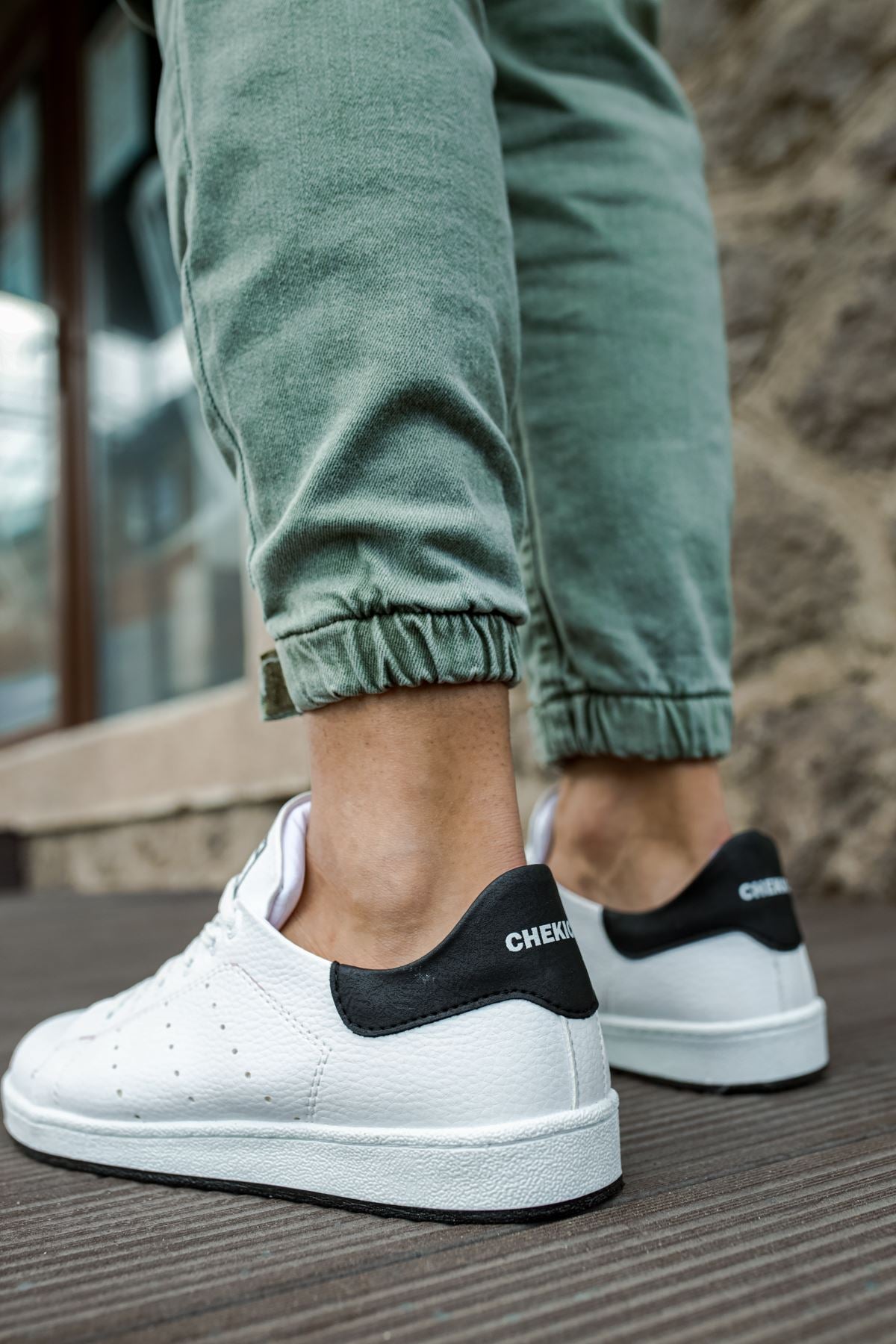 Tenıx Bağcıklı Düz Erkek Spor Ayakkabı Beyaz Siyah