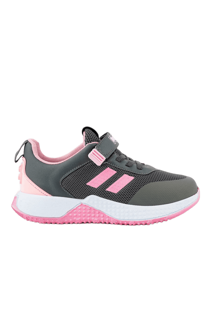 Tomkids  Cırtlı Siyah Füme Pembe Kız Çocuk Spor Ayakkabı