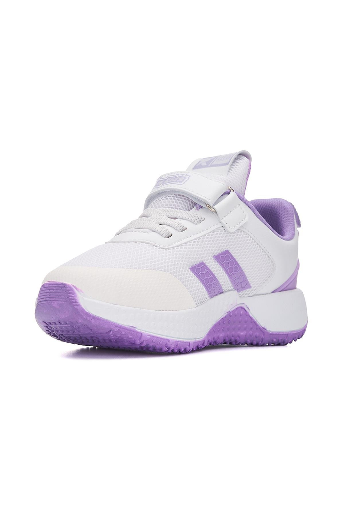 Tomkids  Cırtlı Siyah Lila Kız Çocuk Spor Ayakkabı